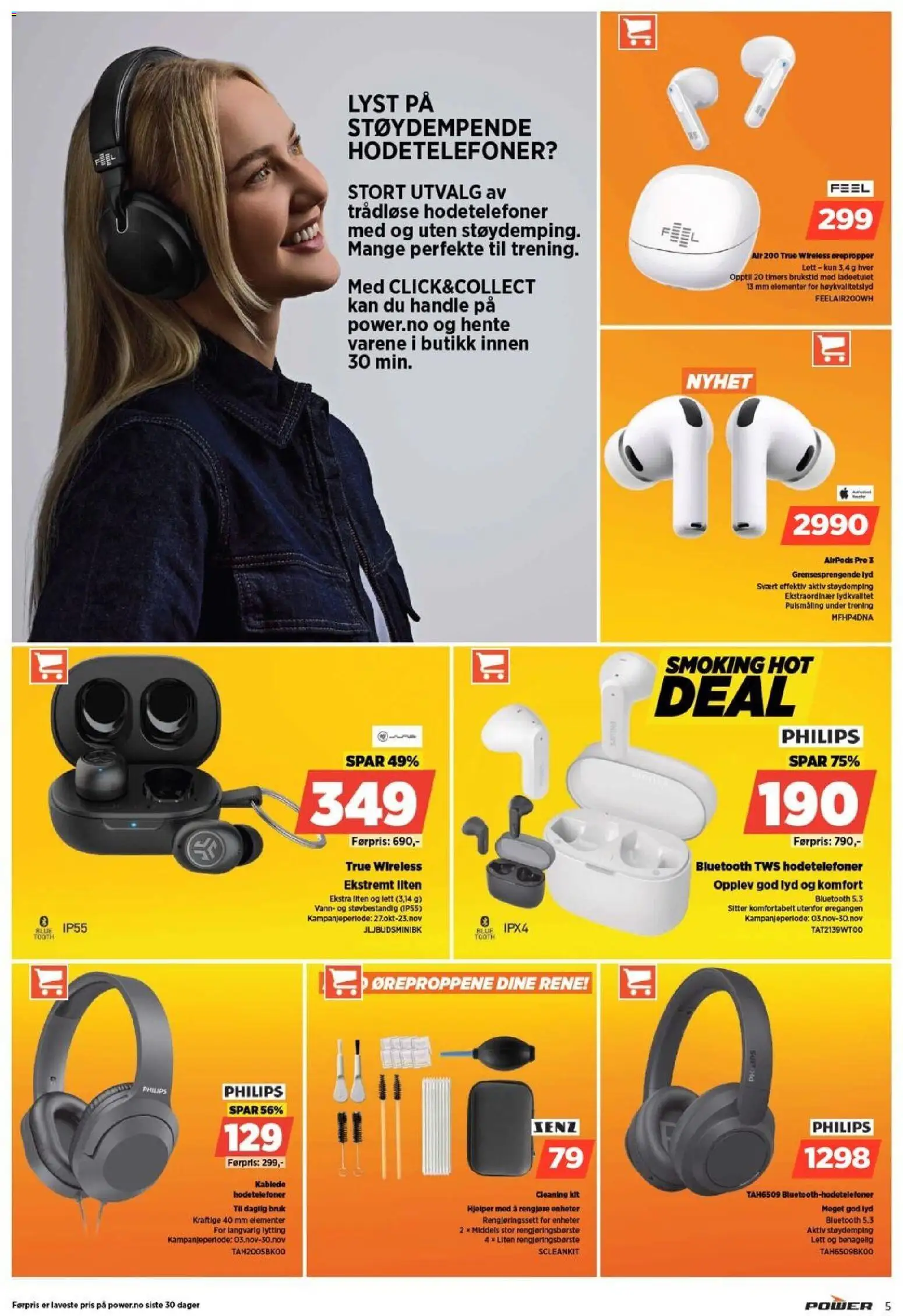 {H1} | Side: 5 | Produkter: Clémentine, Lyd, Hodetelefoner, Ørepropper