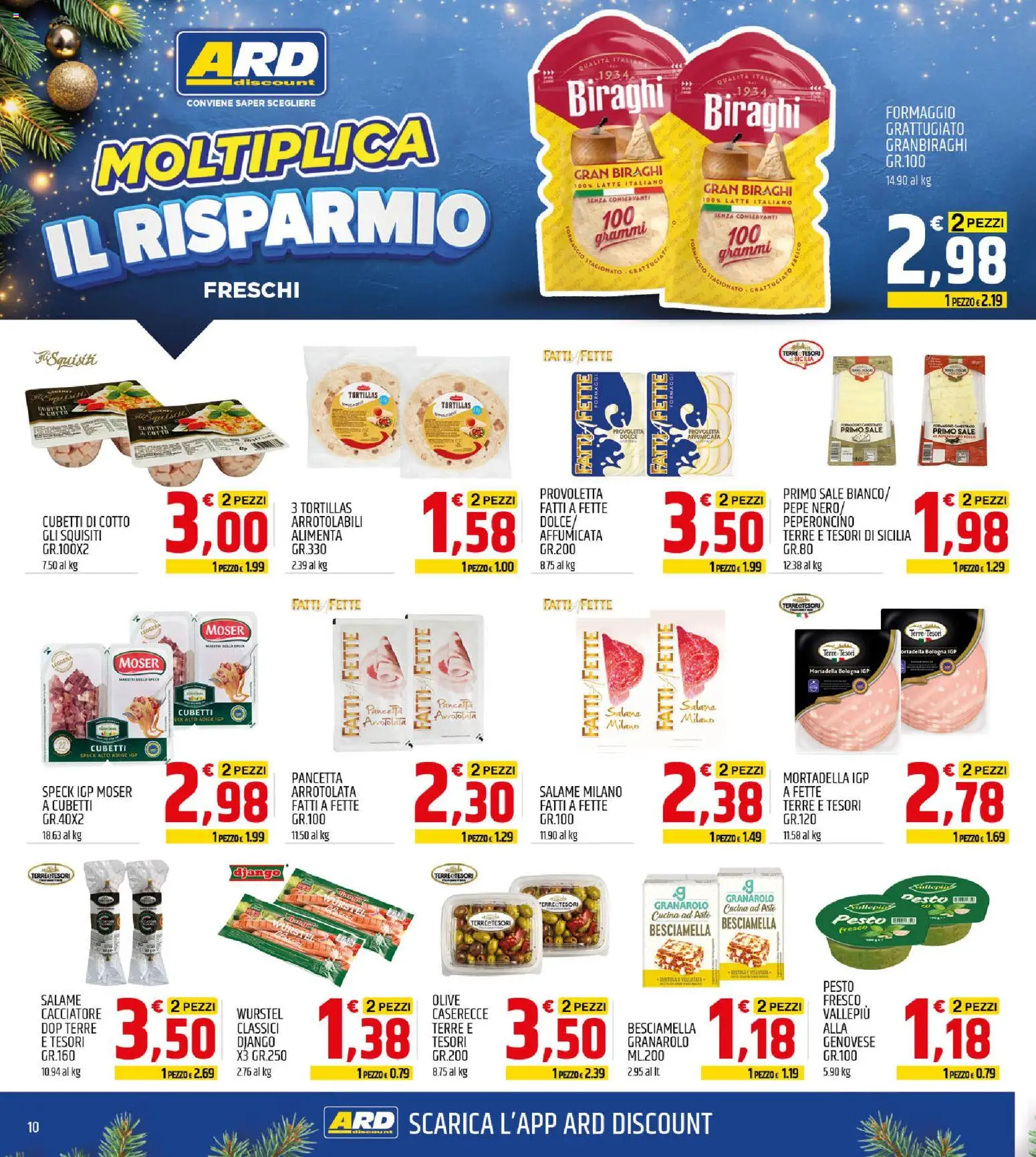 Volantino ARD Discount del 11.12.2025 | Pagina: 10 | Prodotti: Speck, Sale, Latte, Peperoncino