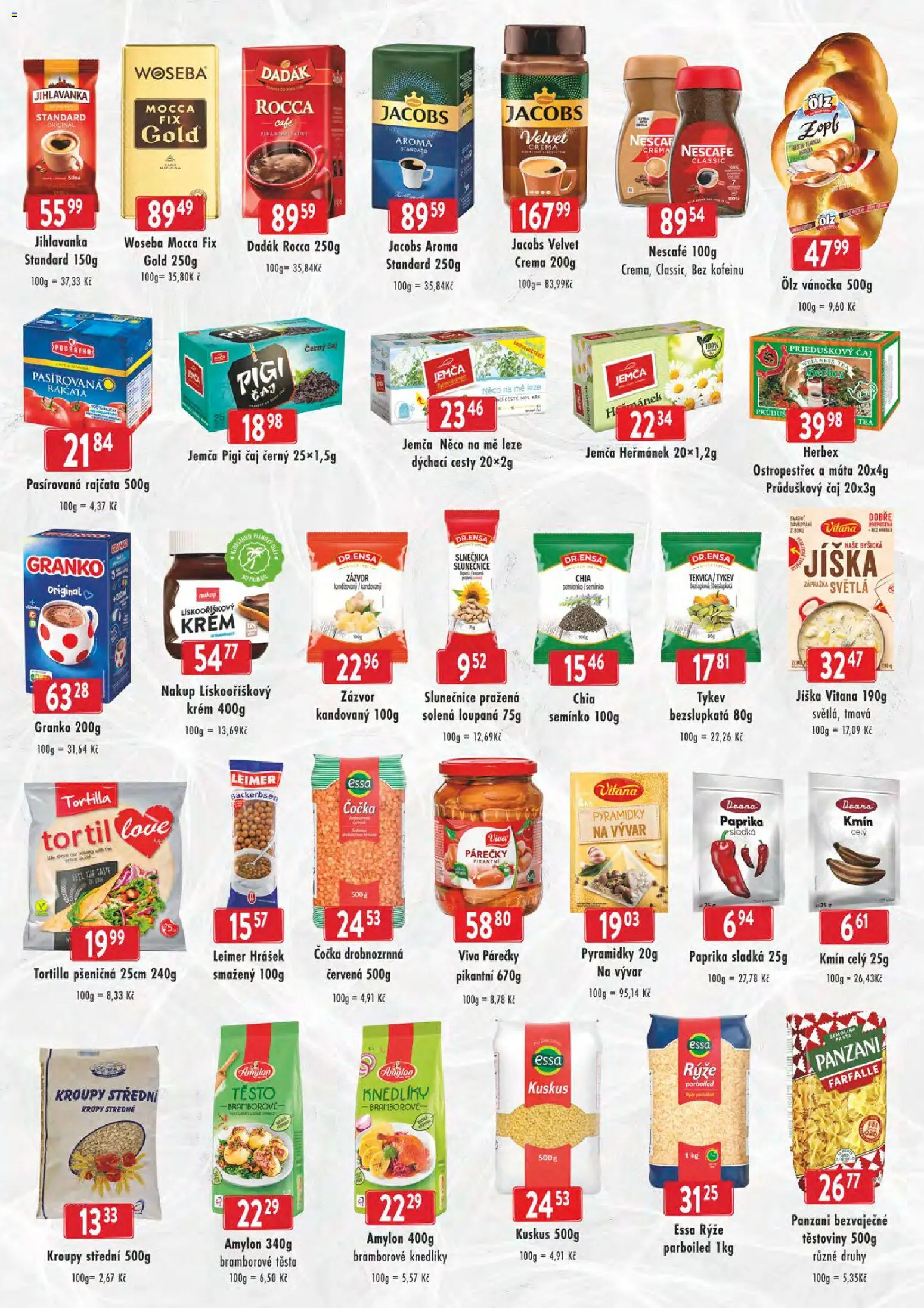 Astur & Qanto leták - cash&carry Jeseník, Krnov od 14.01.2026 | Strana: 4 | Produkty: Granko, Kuskus, Tortilla, Těsto