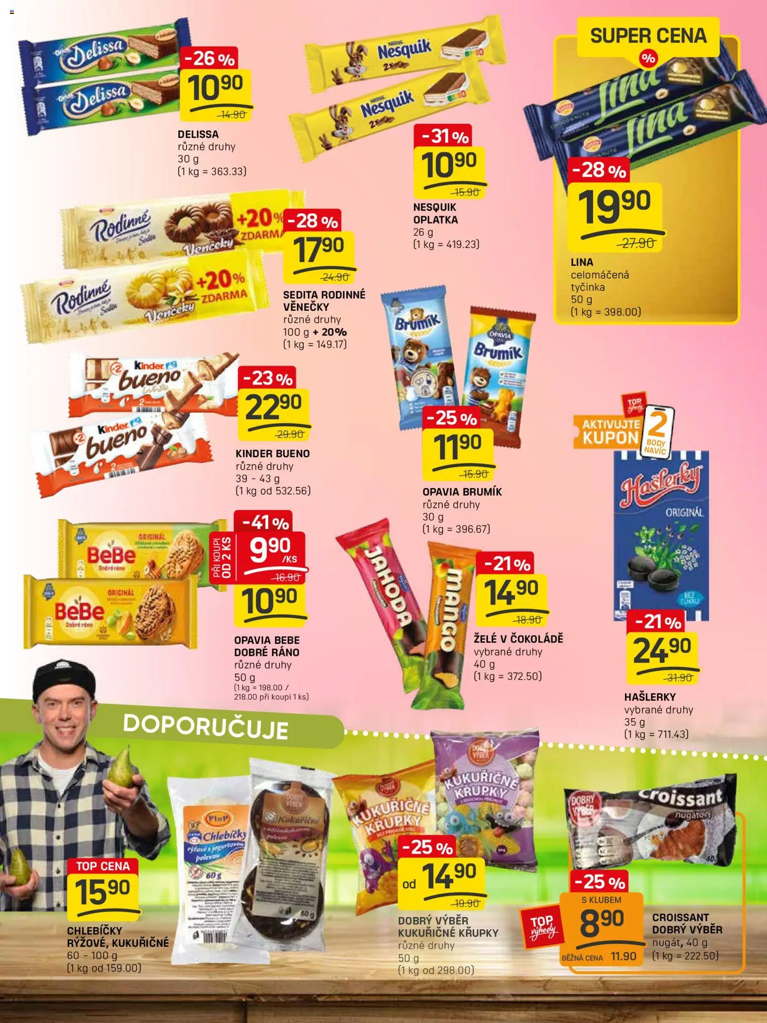 Flop leták - FlopTop od 02.01.2026 | Strana: 13 | Produkty: Lina, Kinder, Kinder Bueno, Bebe