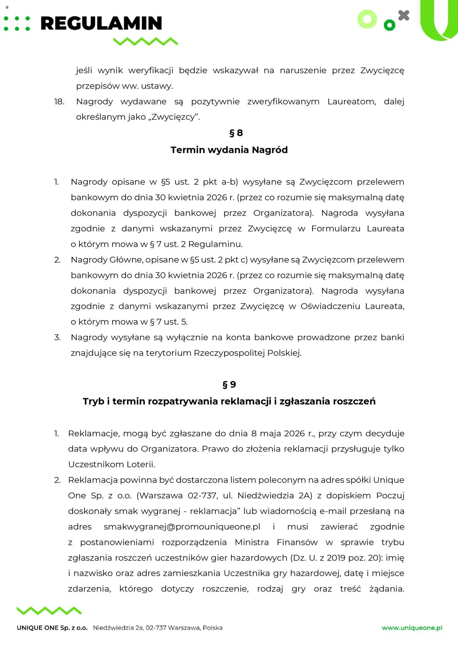 Makro Gazetka - Regulamin loterii Poczuj doskonały smak wygranej od 17.10.2025 | Strona: 18 | Produkty: Gry