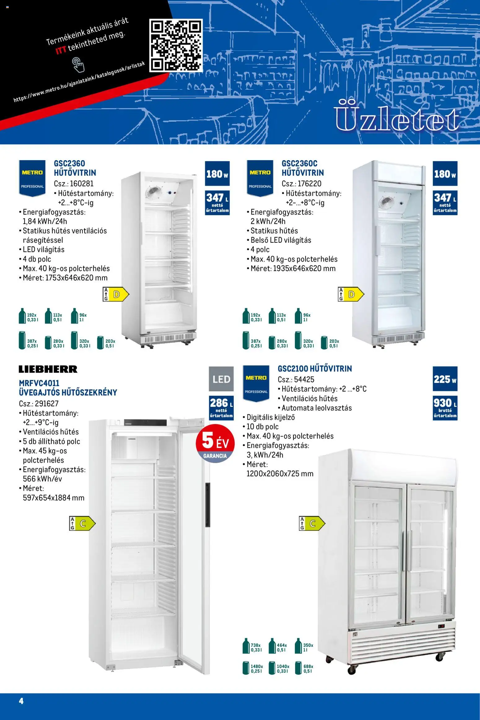 Metro akciós ujság - amely érvényes a következő dátumtól: 01.03.2026 | Oldal: 4 | Termékek: Hűtőszekrény, Polc