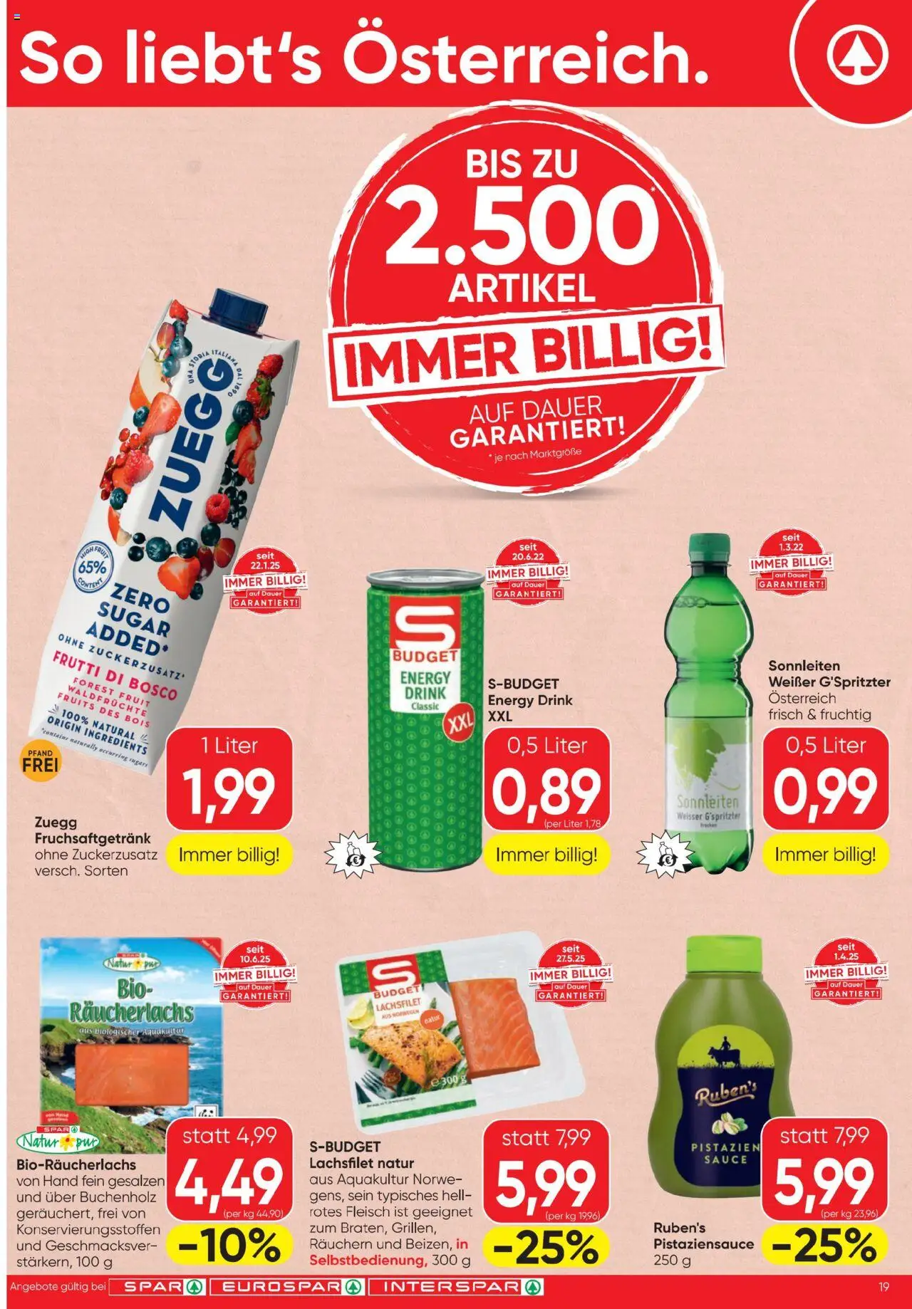 Spar Flugblatt gültig ab 18.06.2025 | Seite: 19