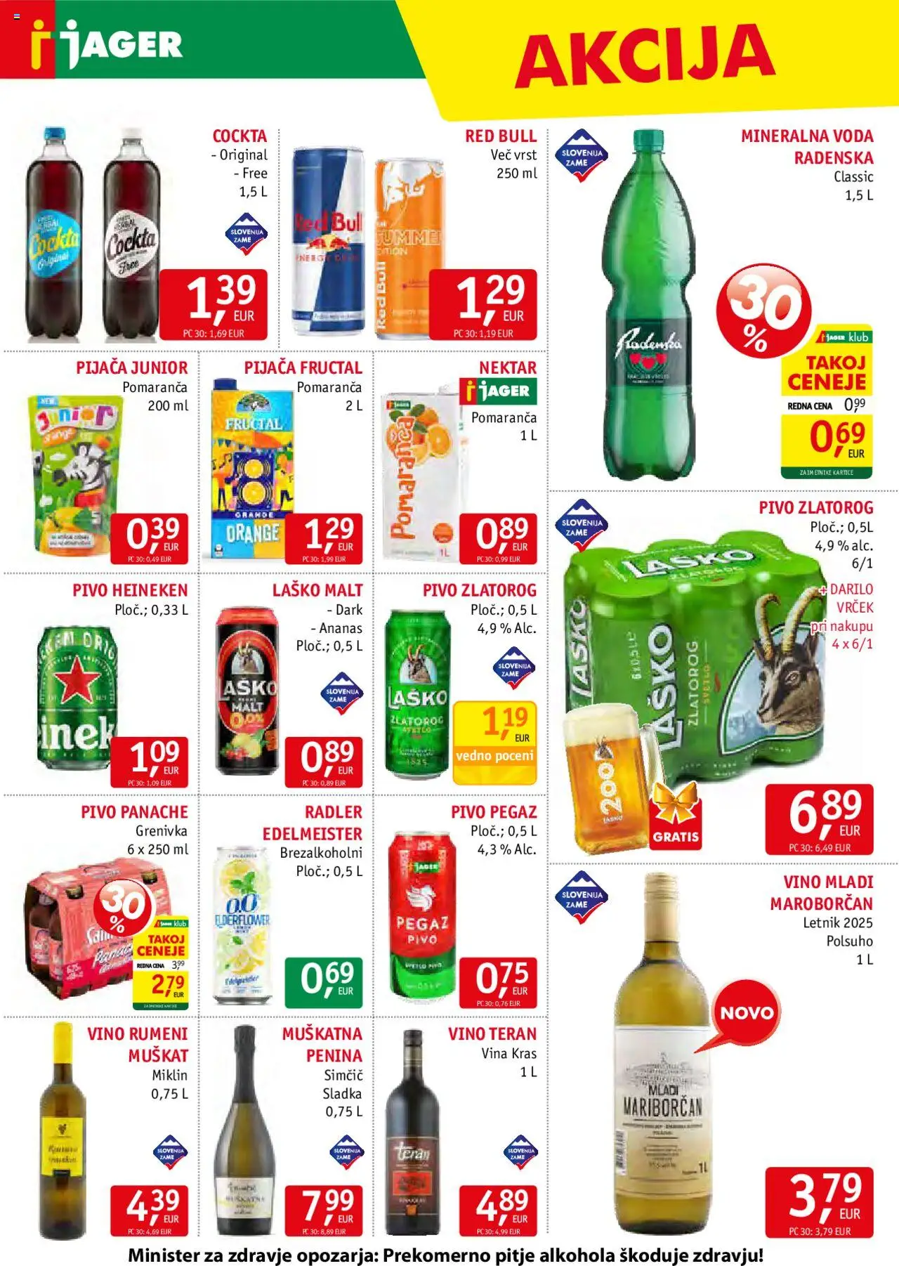 Novi Jager katalog ponudbe – veljaven od 22.10.2025 | Stran: 12 | Izdelki: Radler, Penina, Grenivka, Voda