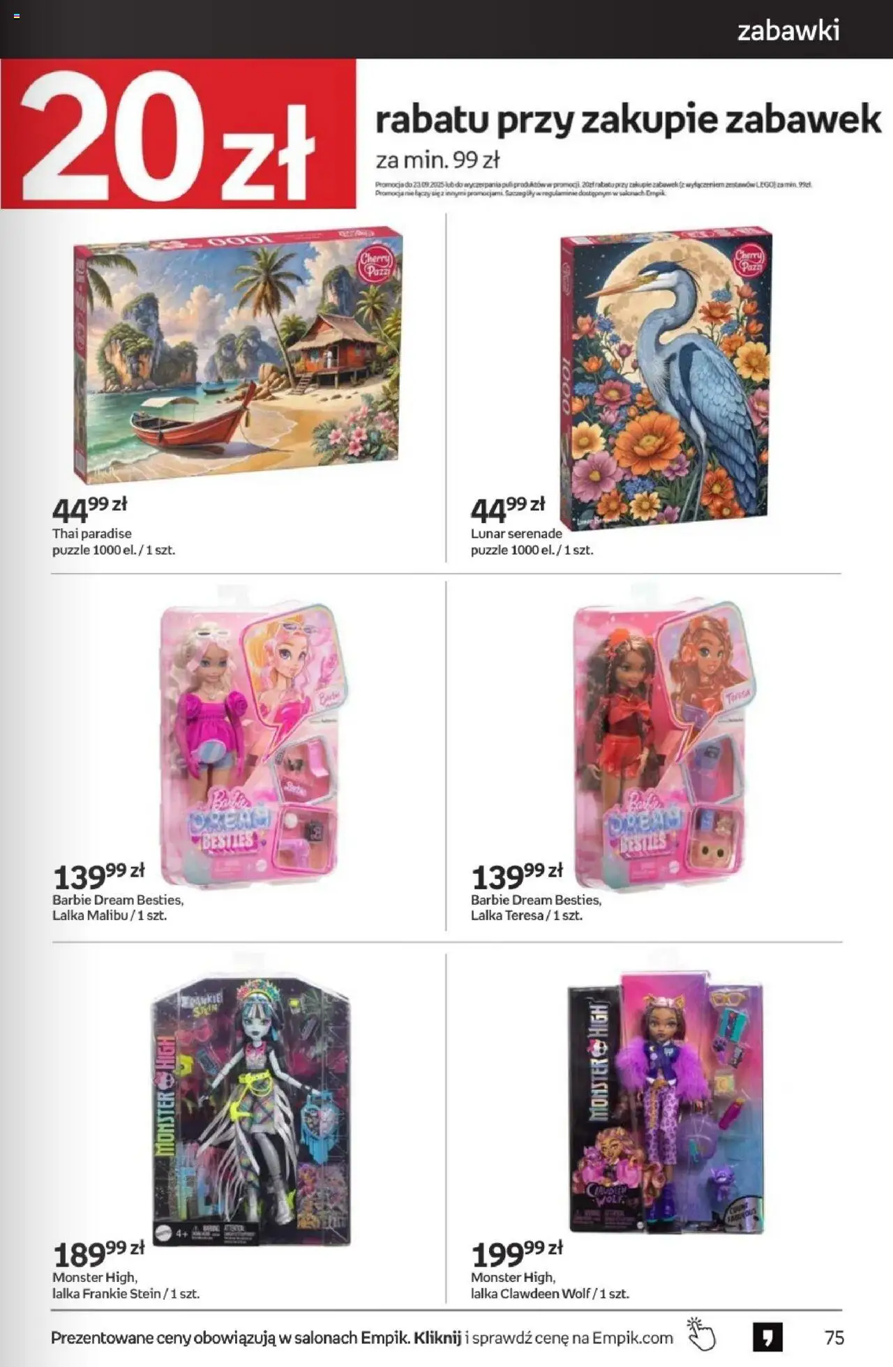 Empik promocje od 10.09.2025 | Strona: 75 | Produkty: Lalka, Barbie, Lego