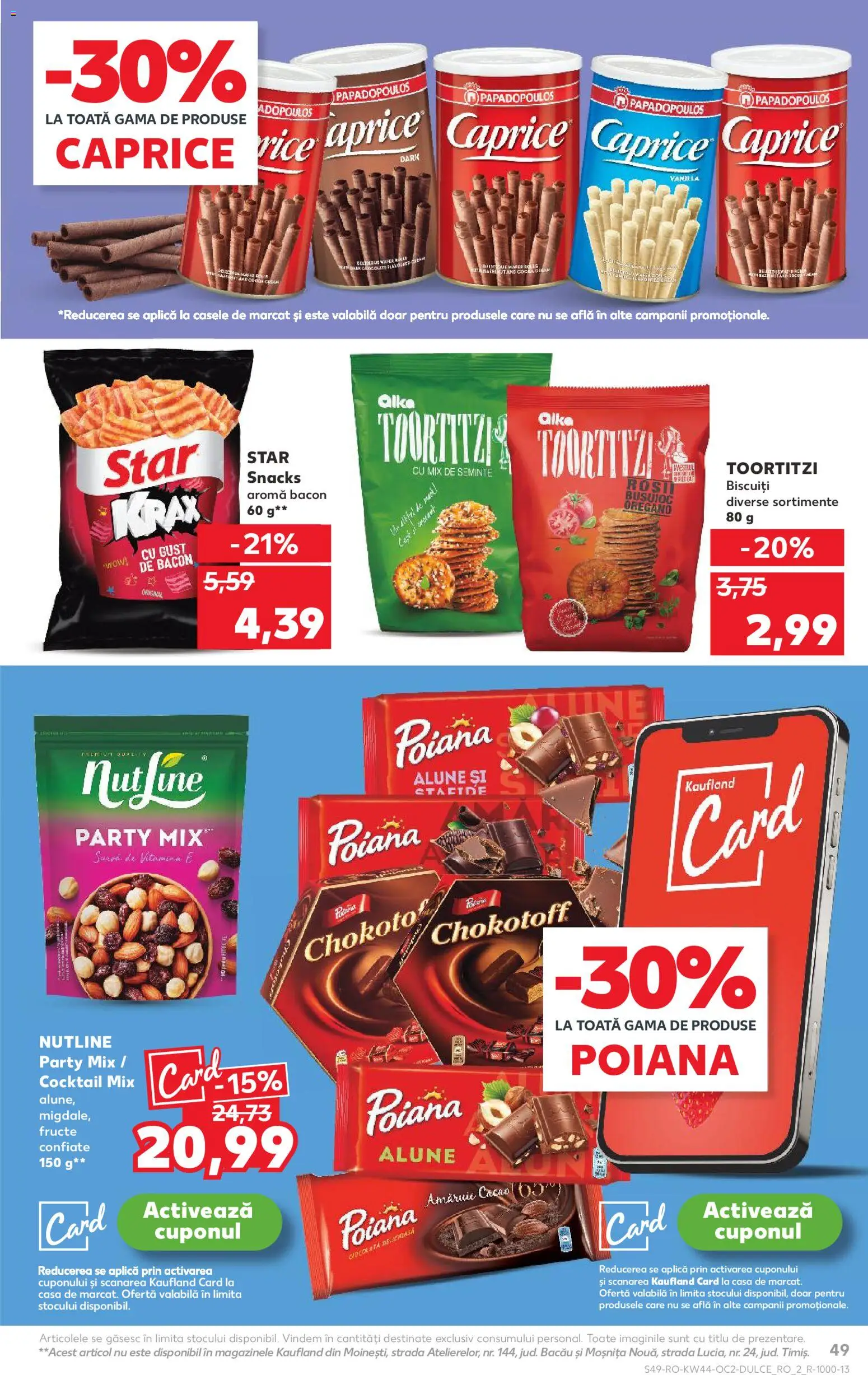 Kaufland RO akciós ujság - amely érvényes a következő dátumtól: 29.10.2025 | Oldal: 49 | Termékek: Bacon, Oregánó