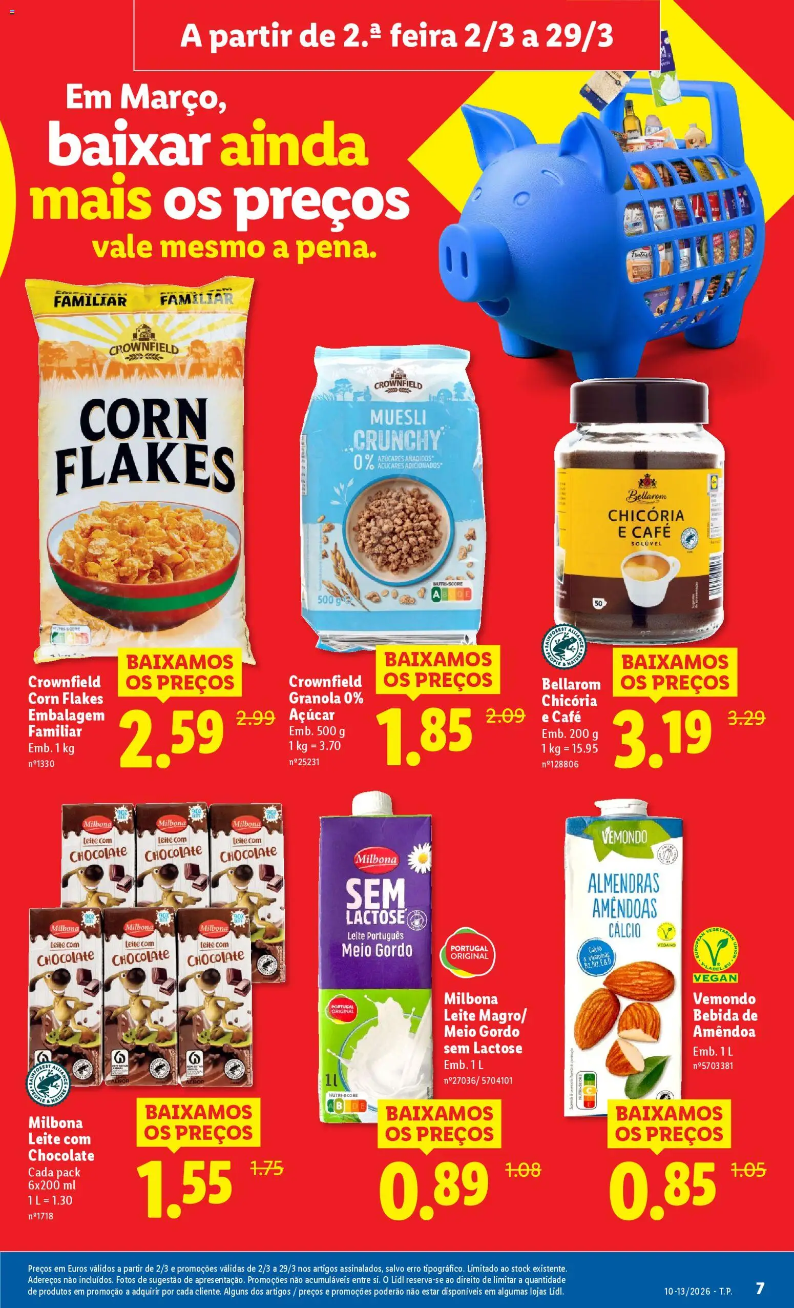 Lidl folheto │ válido de 02.03.2026 | Página: 7 | Produtos: Amêndoas, Café solúvel, Leite, Café