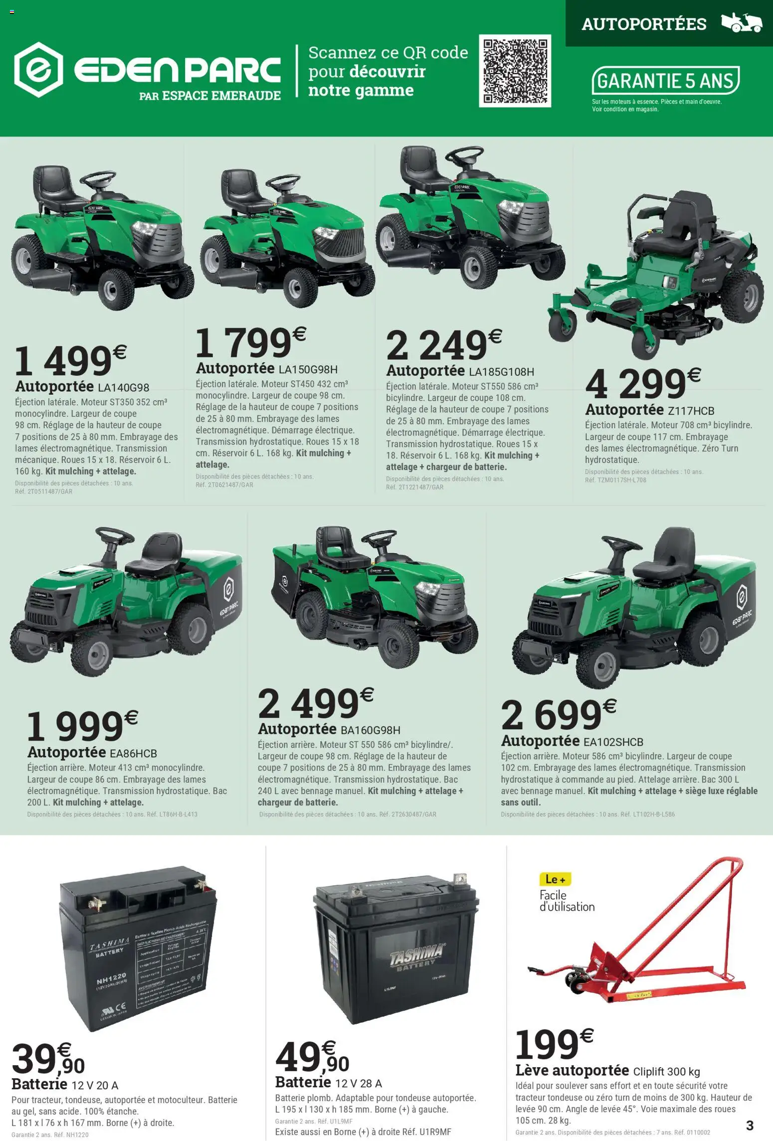 {H1} | Page: 3 | Produits: Tondeuse, Batterie