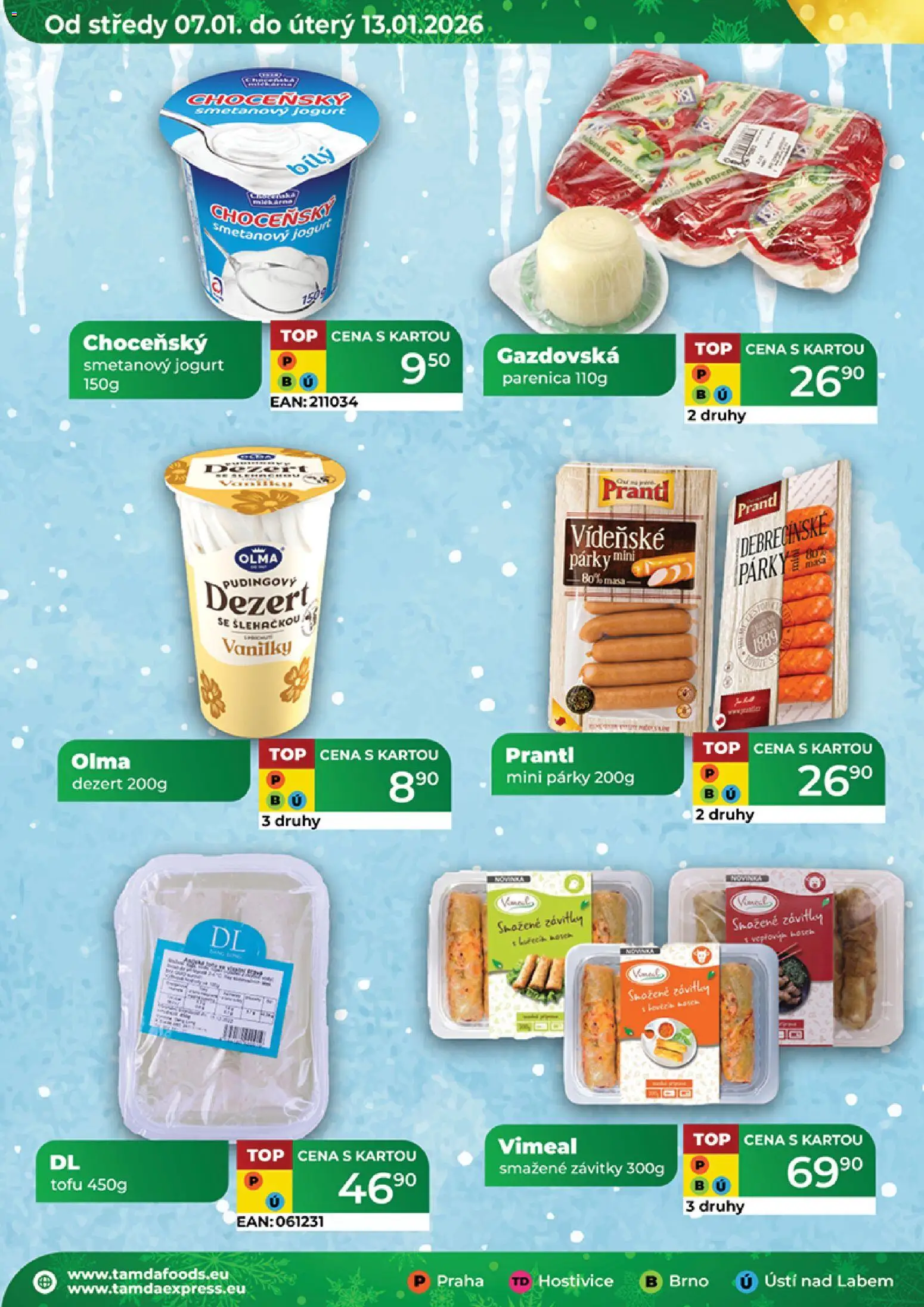 Tamda Foods leták od 07.01.2026 | Strana: 50 | Produkty: Parenica, Jogurt, Vídeňské párky, Párky