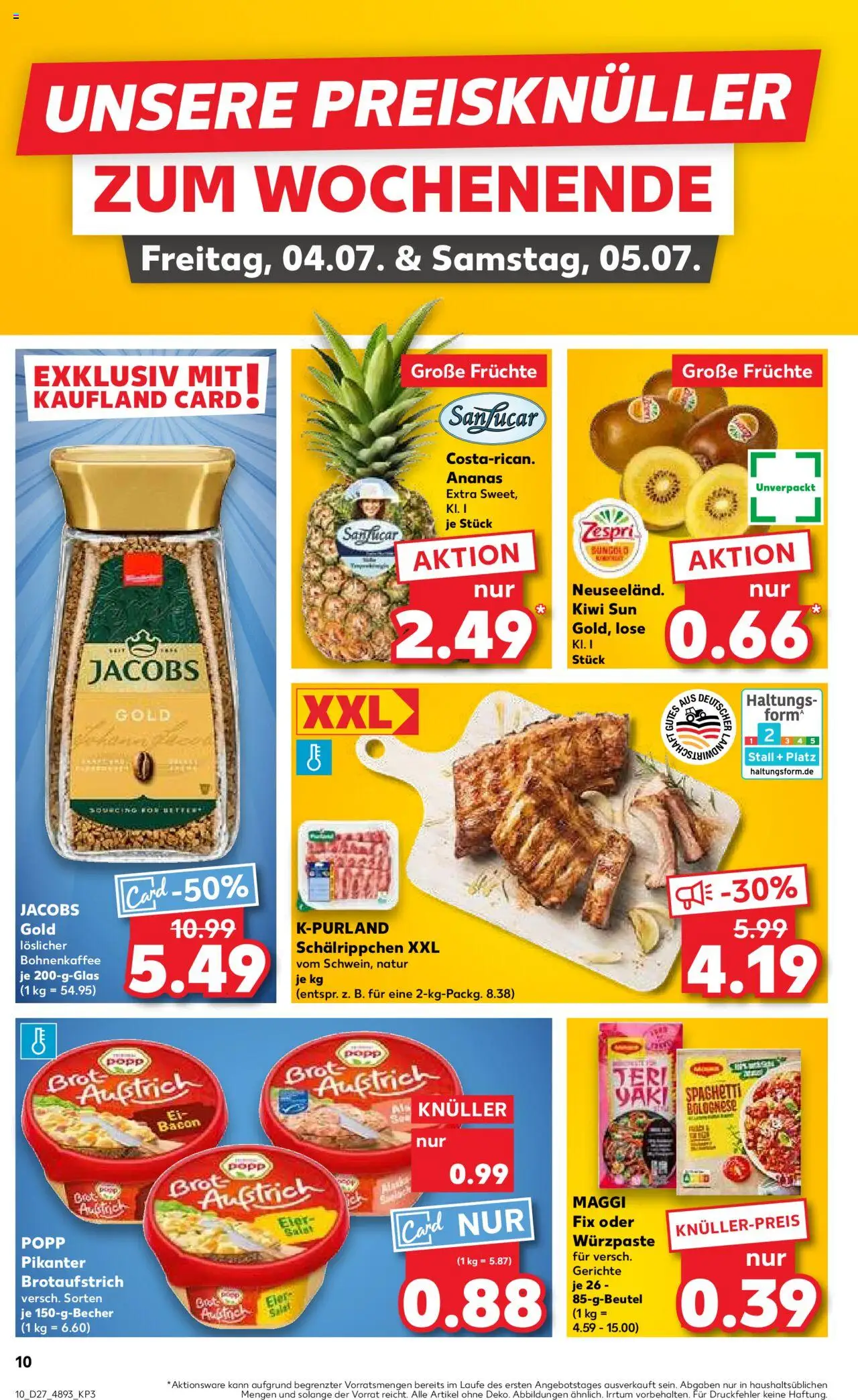 Kaufland Prospekt 	 - gültig ab dem 03.07.2025 | Seite: 10 | Produkte: Maggi, Eier, Ananas, Kiwi