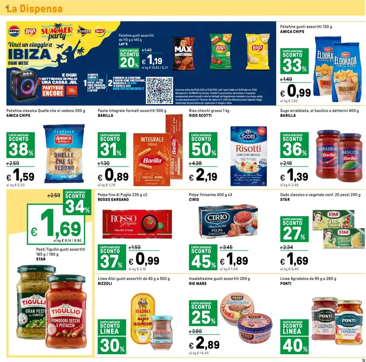Volantino Iper del 24.08.2025 | Pagina: 15 | Prodotti: Pasta, Pesto, Alici, Cipolline