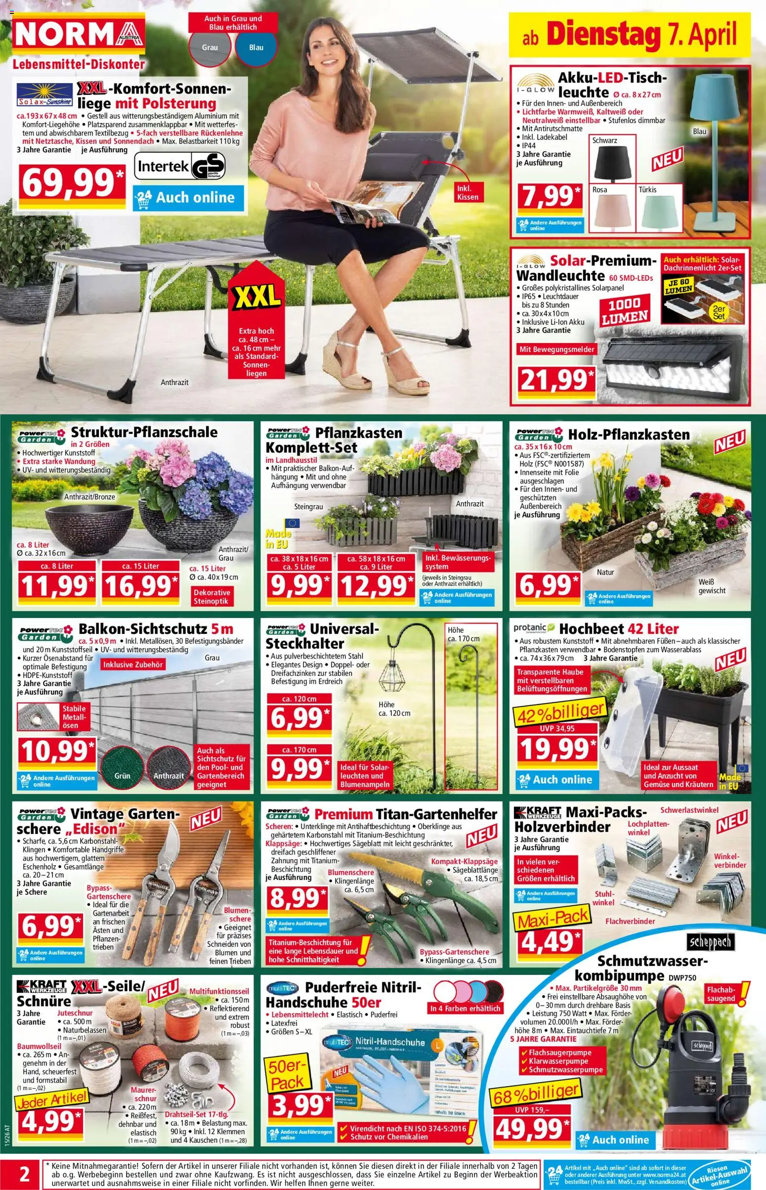 Norma Flugblatt gültig ab 07.04.2026 | Seite: 2 | Produkte: Gemüse, Handschuhe, Kissen, Stuhl