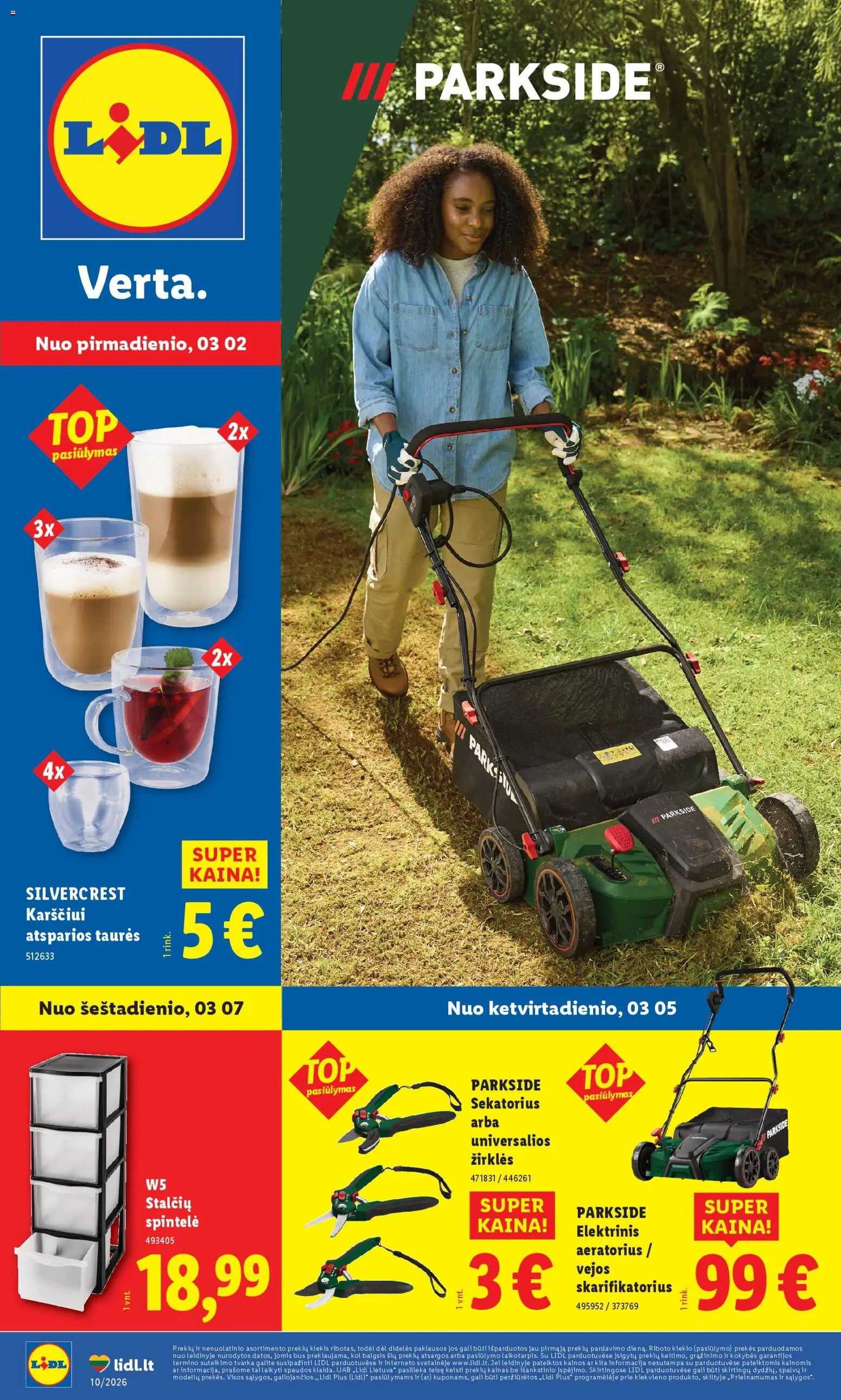 LIDL akcijos nuo 02.03.2026 | Puslapis: 1 | Prekių: Spintelė