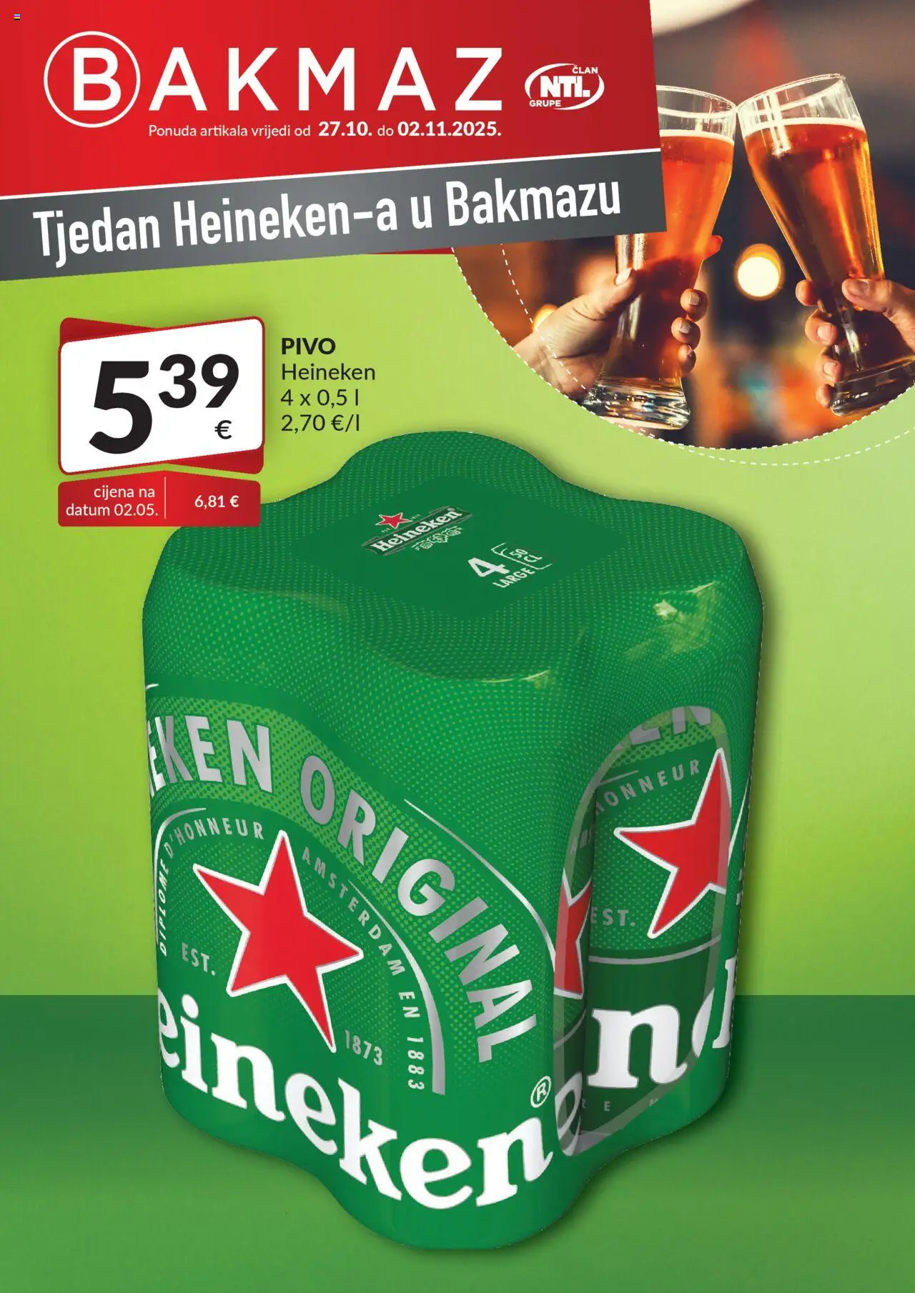 Bakmaz katalog | vrijedi od 27.10.2025 | Stranica: 1 | Proizvodi: Pivo, Heineken