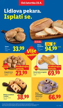 Lisnato testo sa nugatom, 90 g - pregled Lidl kataloga - važi od 23.04.2026 | Strana: 23