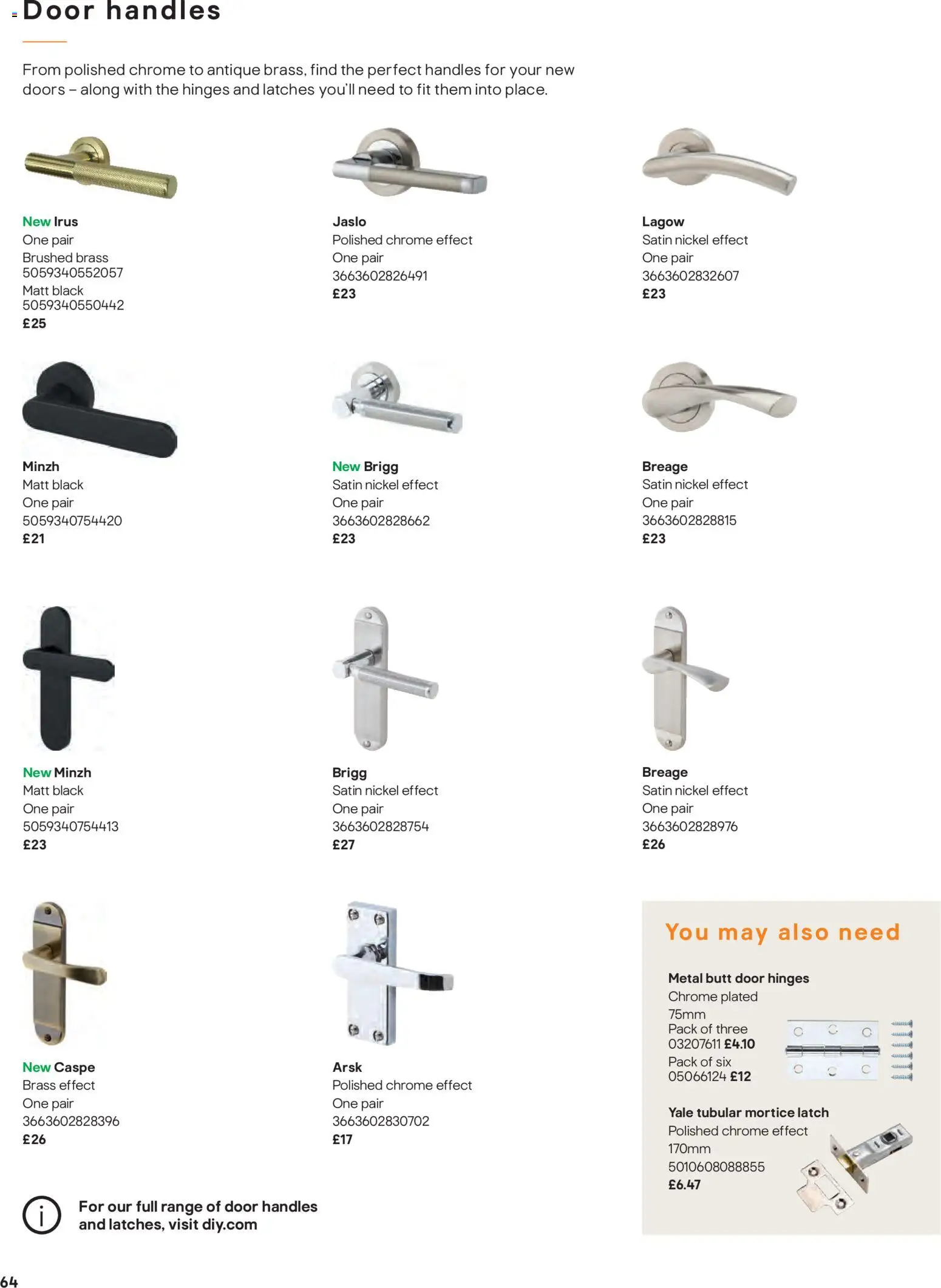 {H1} | Page: 64 | Products: Door, Doors, Handles