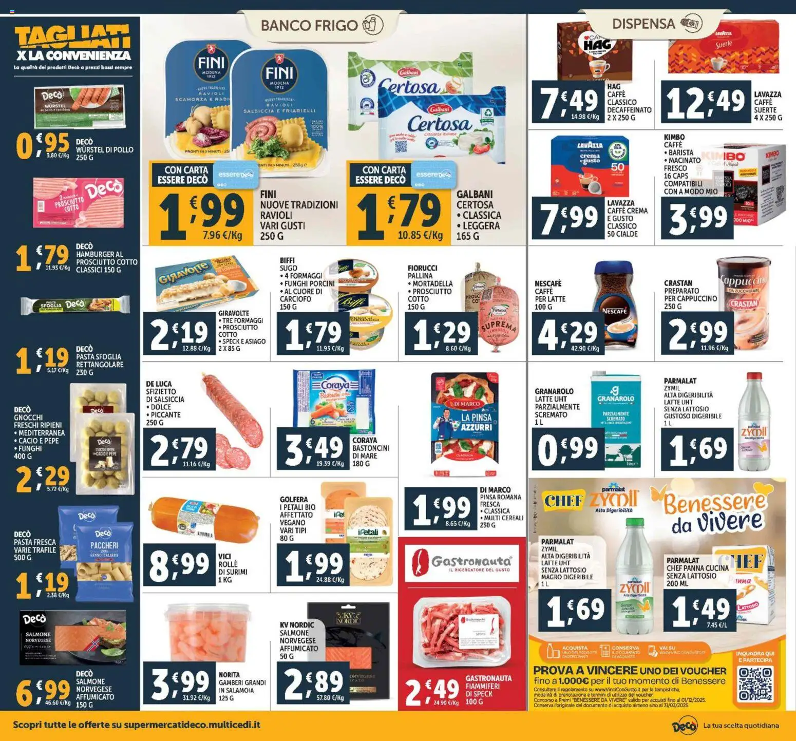 Volantino Decò del 28.10.2025 | Pagina: 10 | Prodotti: Speck, Gamberi, Latte, Prosciutto