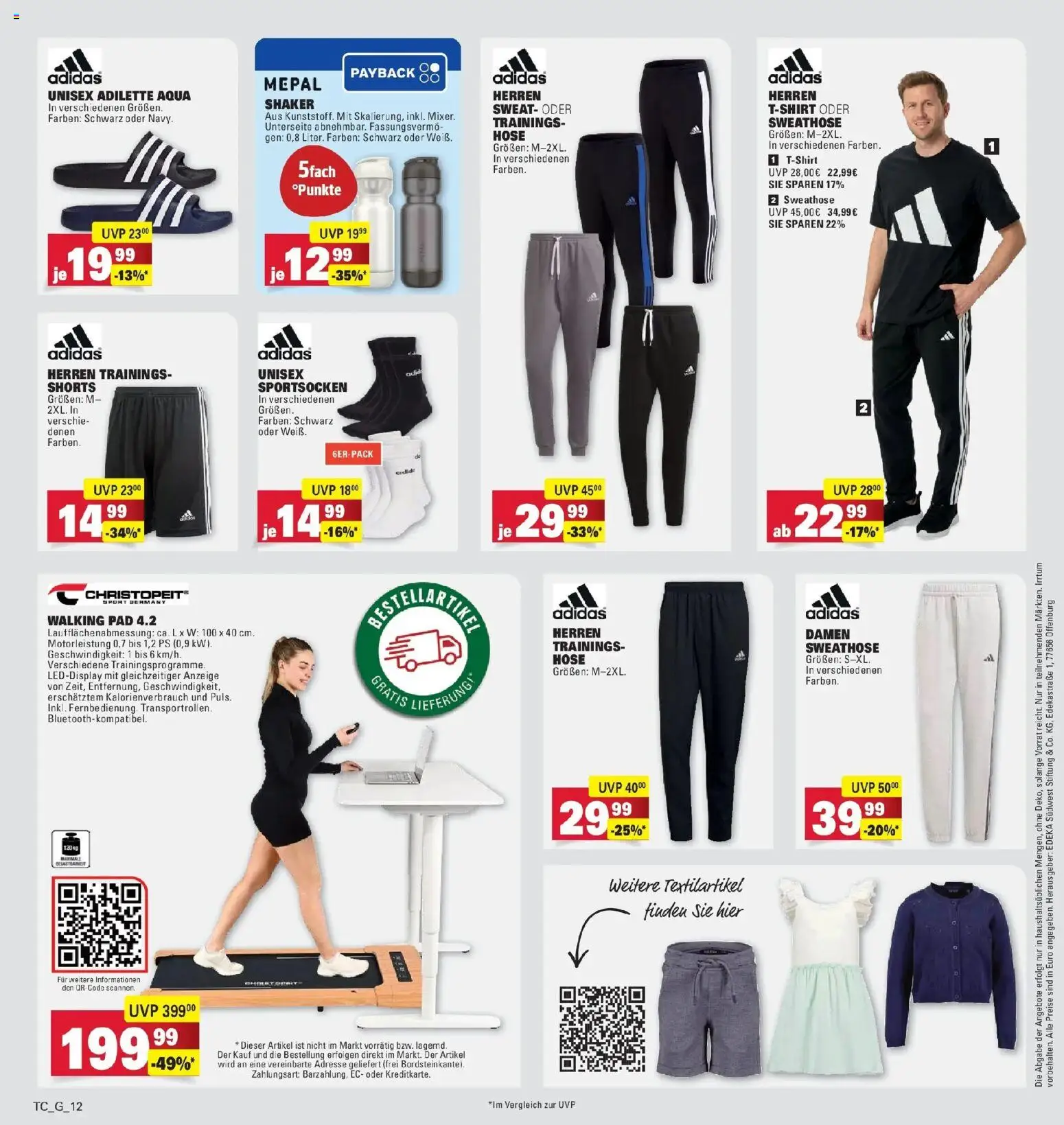 Edeka prospekt Göppingen	 – gültig ab 29.03.2026 | Seite: 48 | Produkte: Sweathose, T-Shirt, Trainingshose, Hose