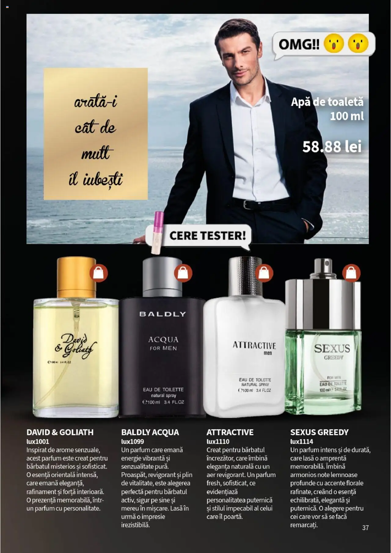 Noul catalog Lady’s – valabil de la 25.09.2025 | Pagină: 39 | Produse: Toaletă, Parfum, Apă de toaletă, Apă