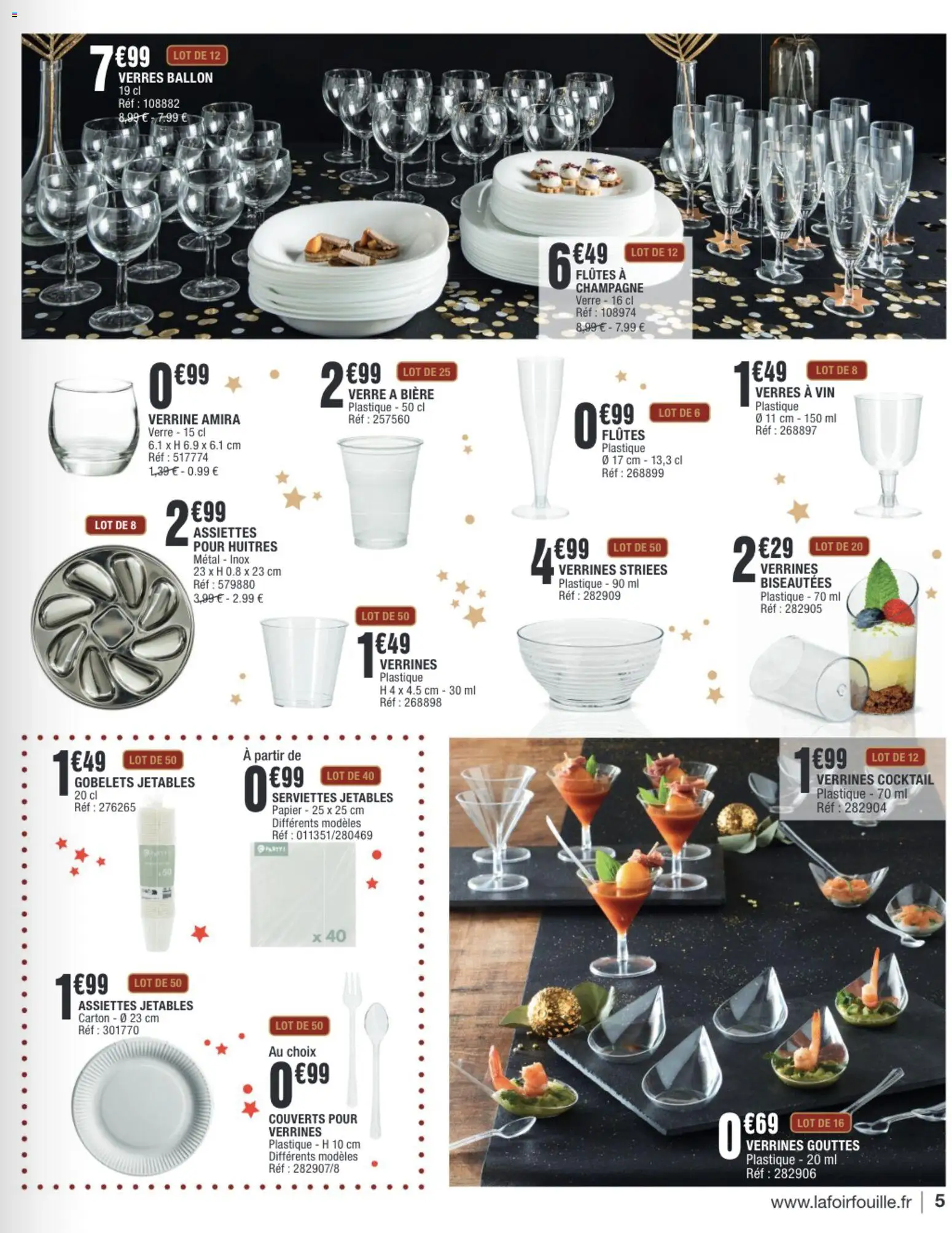 {H1} | Page: 5 | Produits: Champagne, Verrines, Vin, Huîtres