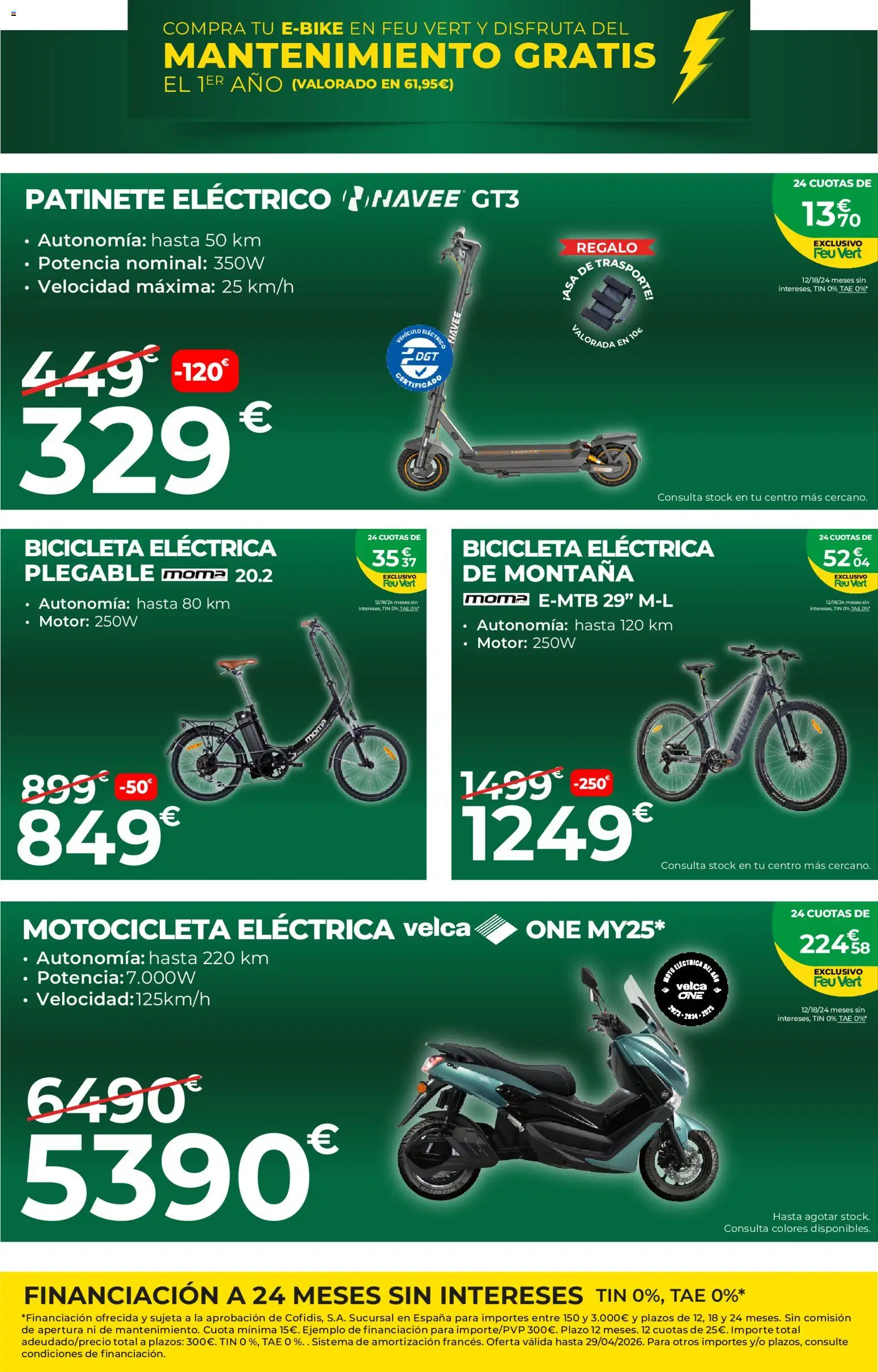 FeuVert folleto │ válido desde el 09.04.2026 | Página: 8 | Productos: Bicicleta, Patinete, Bicicleta eléctrica, Ελιές
