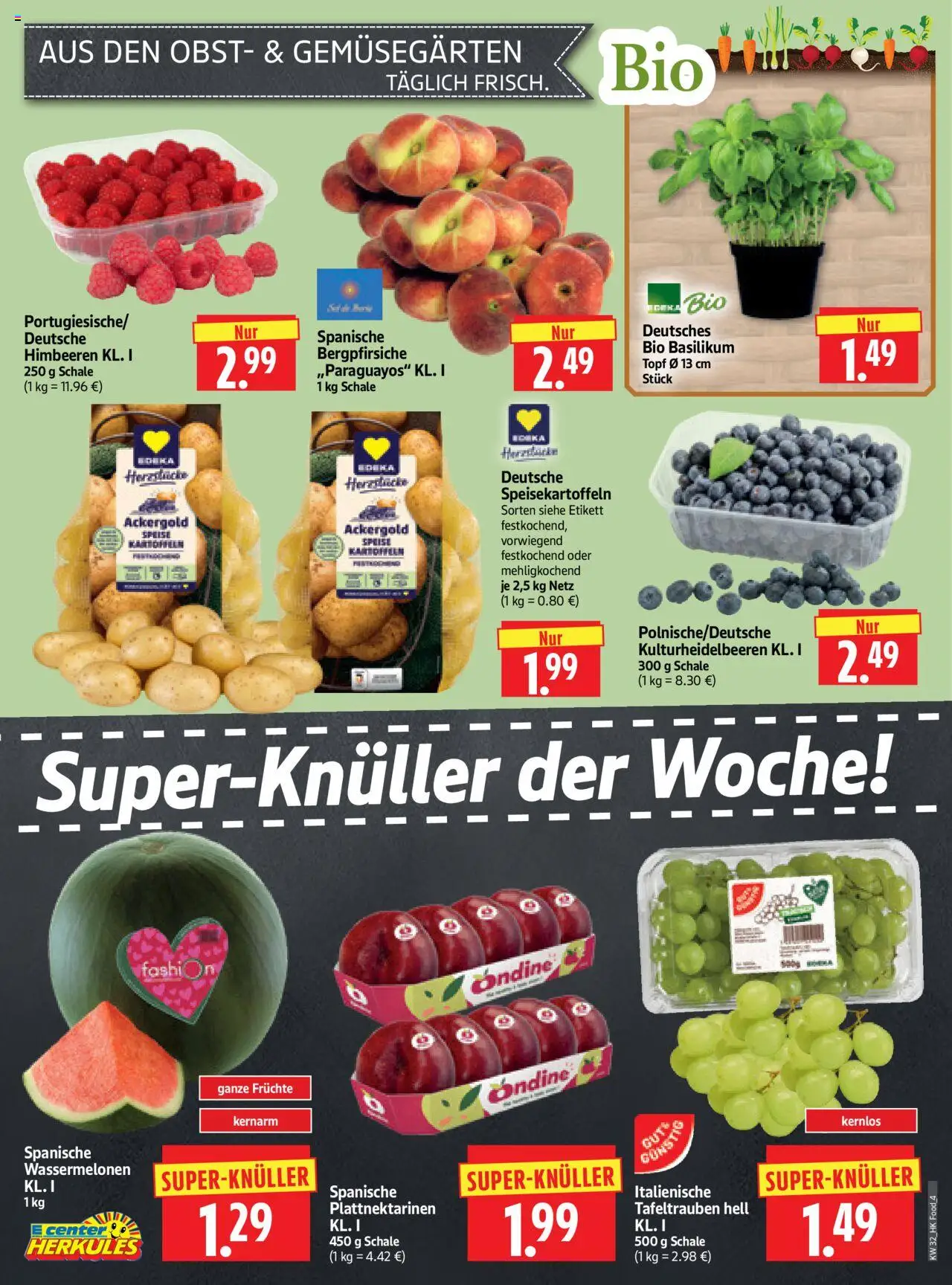 HERKULES Prospekt - gültig ab dem 04.08.2025 | Seite: 4 | Produkte: Himbeeren, Obst