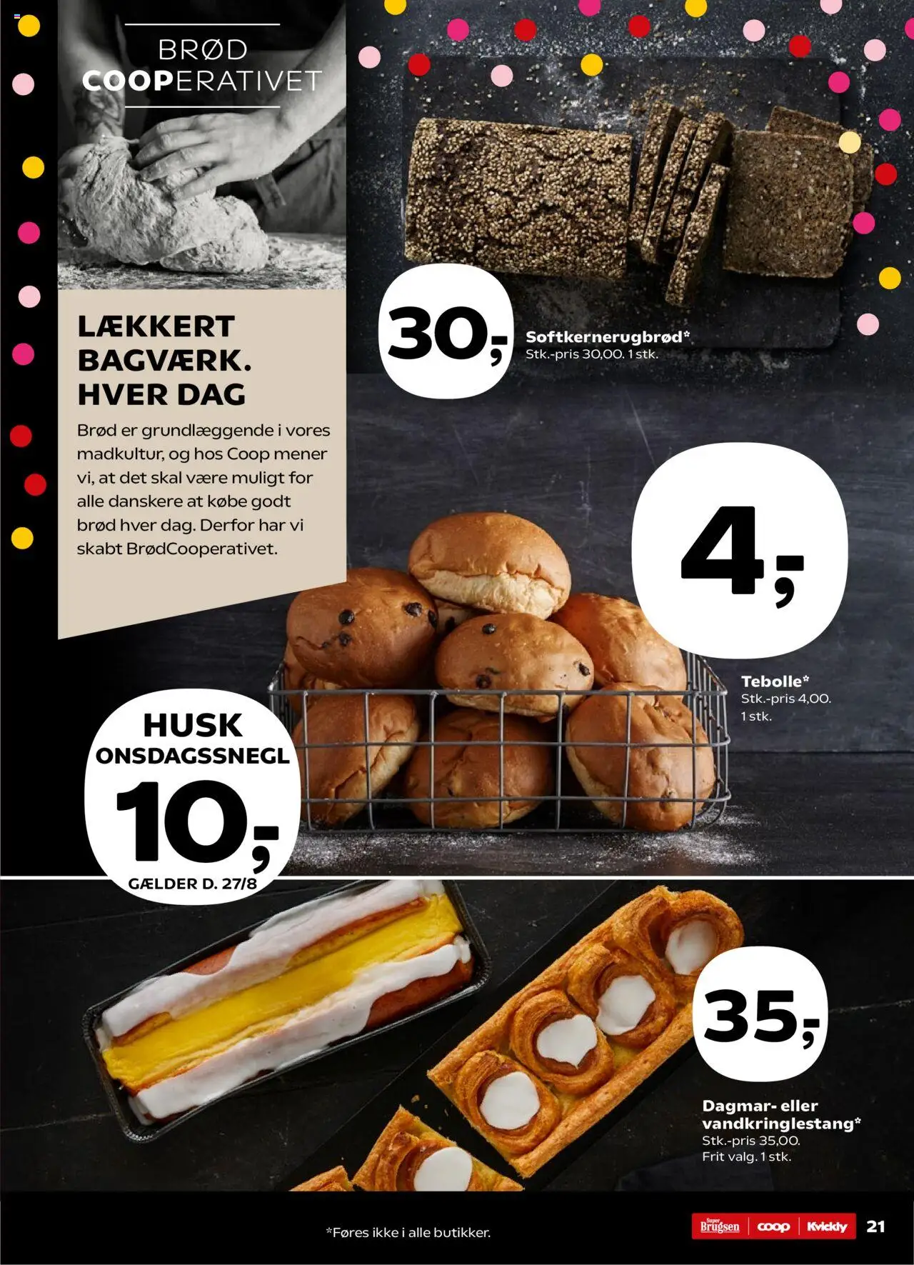 Super Brugsen Tilbudsavis gyldig fra 22.08.2025 | Side: 21 | Produkter: Brød