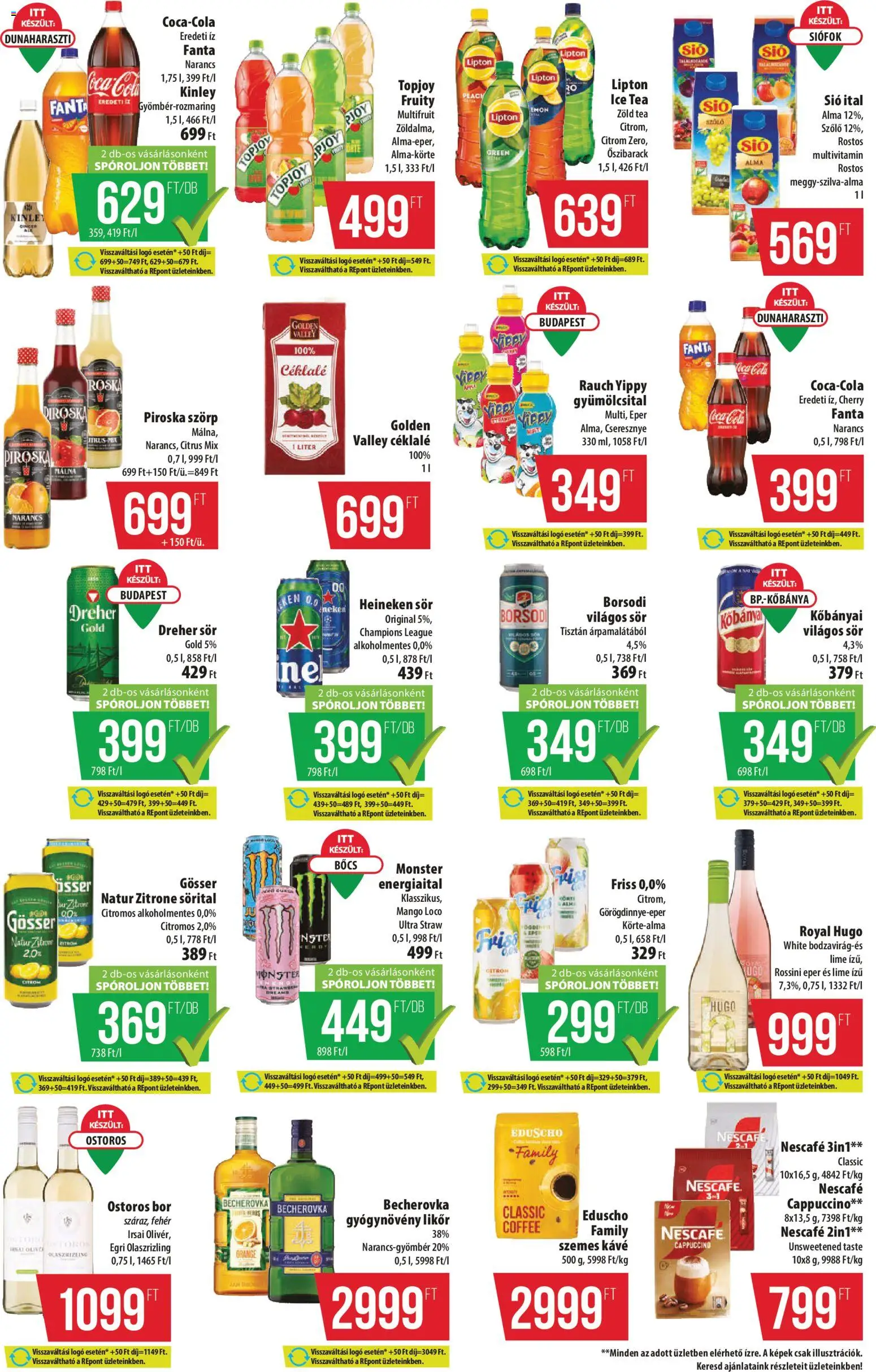 COOP akciós ujság - amely érvényes a következő dátumtól: 30.04.2026 | Oldal: 10 | Termékek: Őszibarack, Fanta, Cseresznye, Ice tea