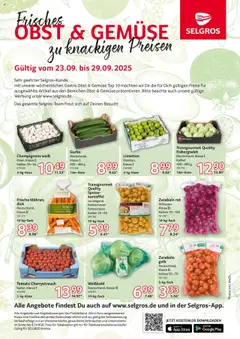 Selgros Obst & Gemüse ab 23.09.2025 gültig