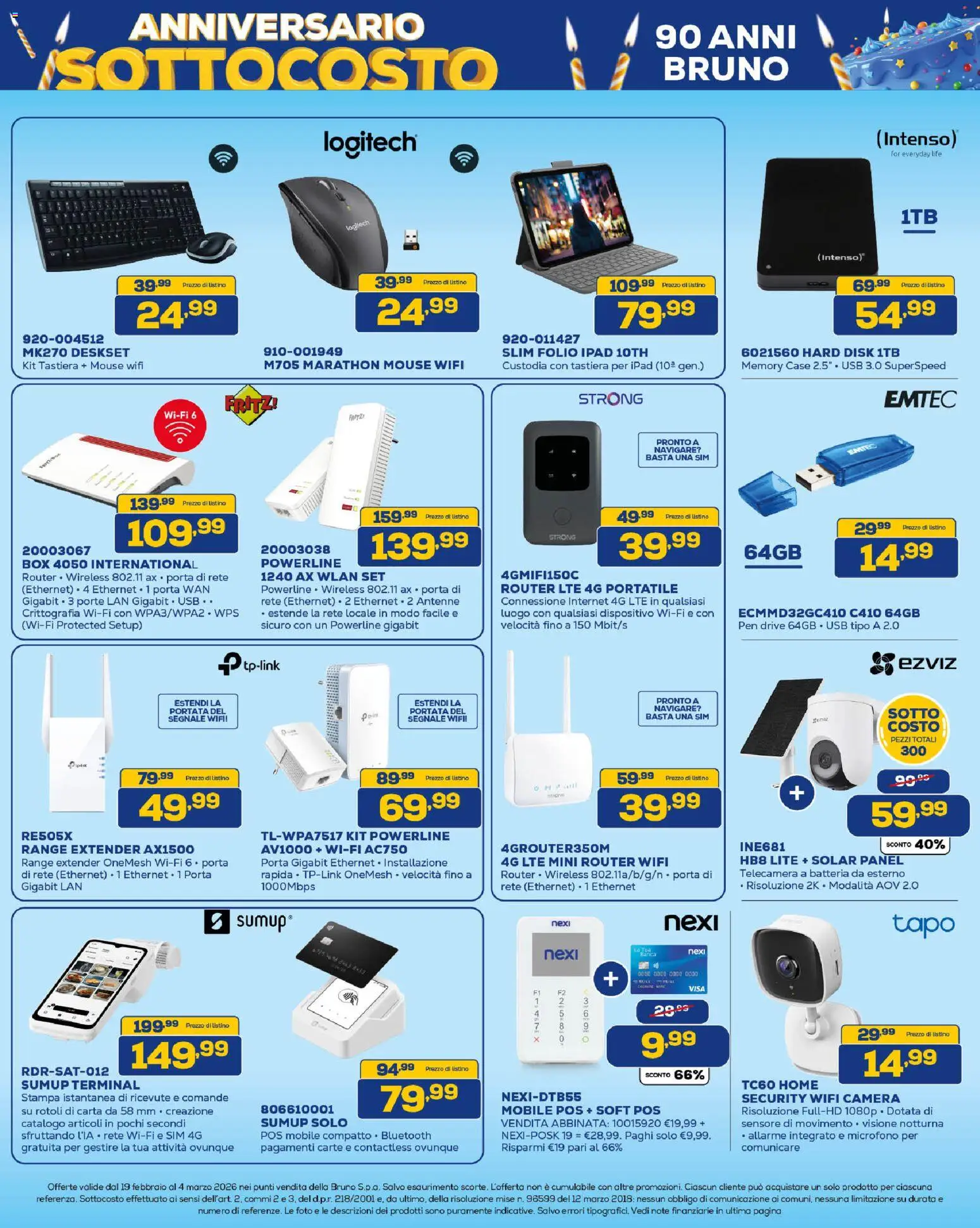 Volantino Euronics del 19.02.2026 | Pagina: 11 | Prodotti: Mouse, USB, Stampa, Ipad