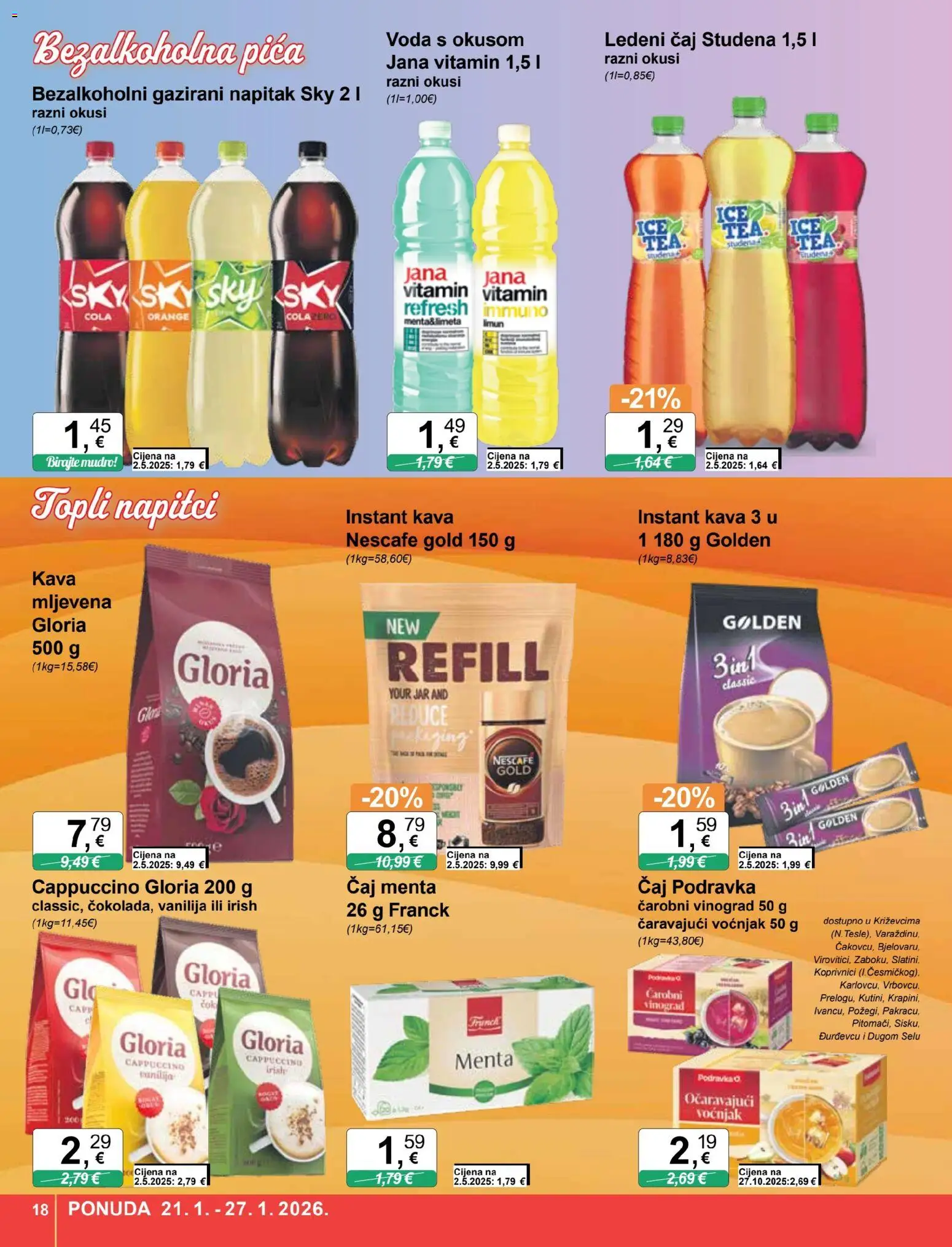 KTC katalog | vrijedi od 21.01.2026 | Stranica: 18 | Proizvodi: Kava instant, Kava, Čaj, Limun