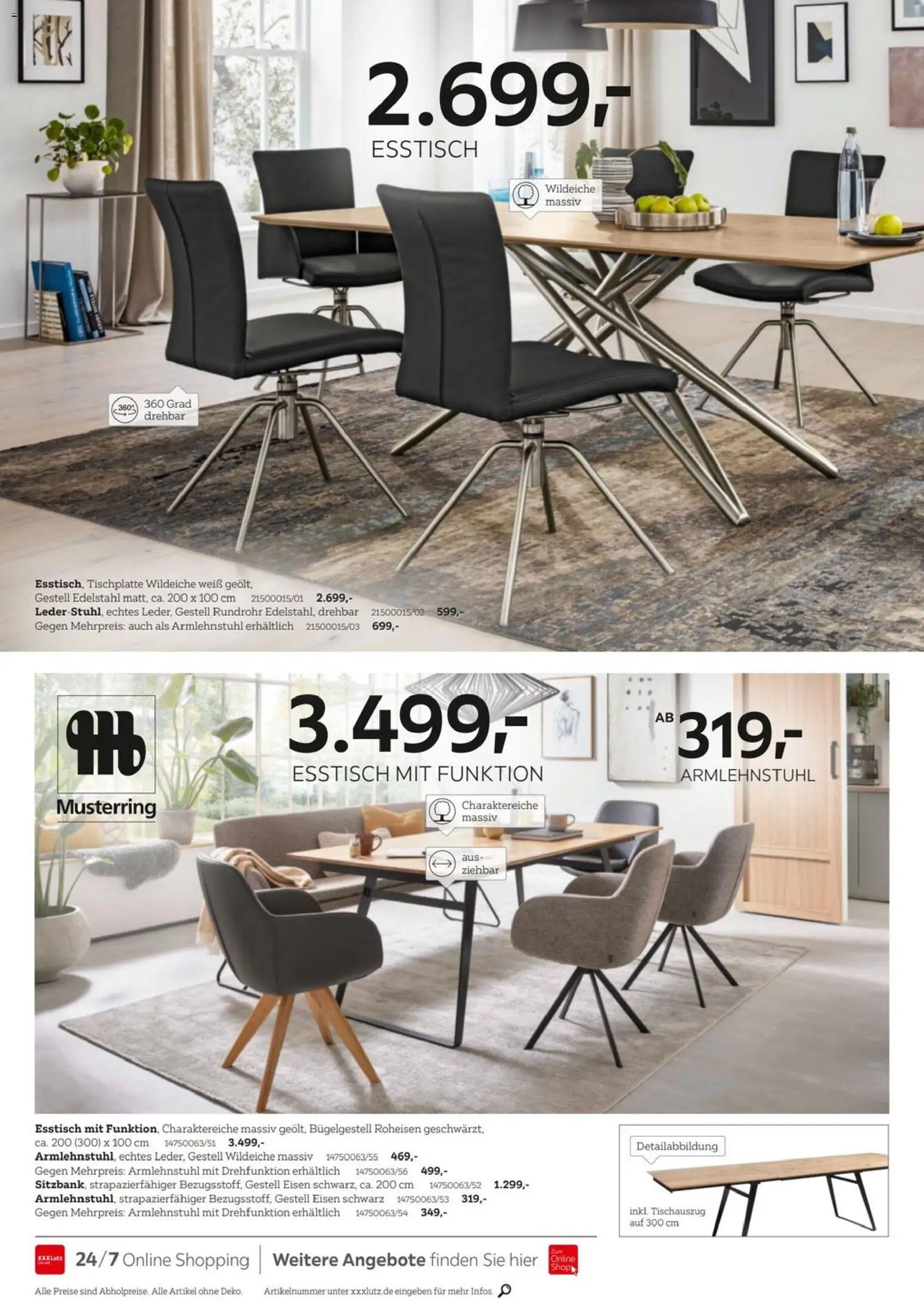 XXXL Lutz Musterring Spezial – gültig ab 15.03.2025 | Seite: 2 | Produkte: Esstisch