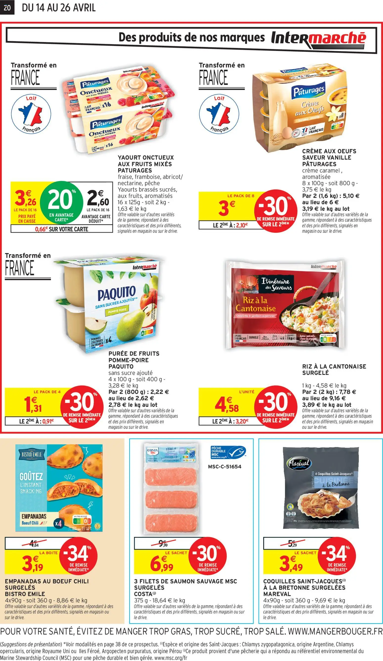 {H1} | Page: 20 | Produits: Yaourts, Base, Œufs, Porc