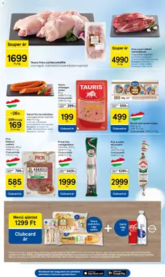 Tesco akciós ujság - amely érvényes a következő dátumtól: 04.09.2025 | Oldal: 3 | Termékek: Hús, Csirkecombfile, Vastagkolbász, Téliszalámi