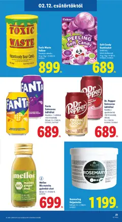 Fanta Szénsavas üditőital, Ananász- / szőlőízű +50 Ft betétdíj 355 ml - amely érvényes a következő dátumtól: 12.02.2026 | Oldal: 21