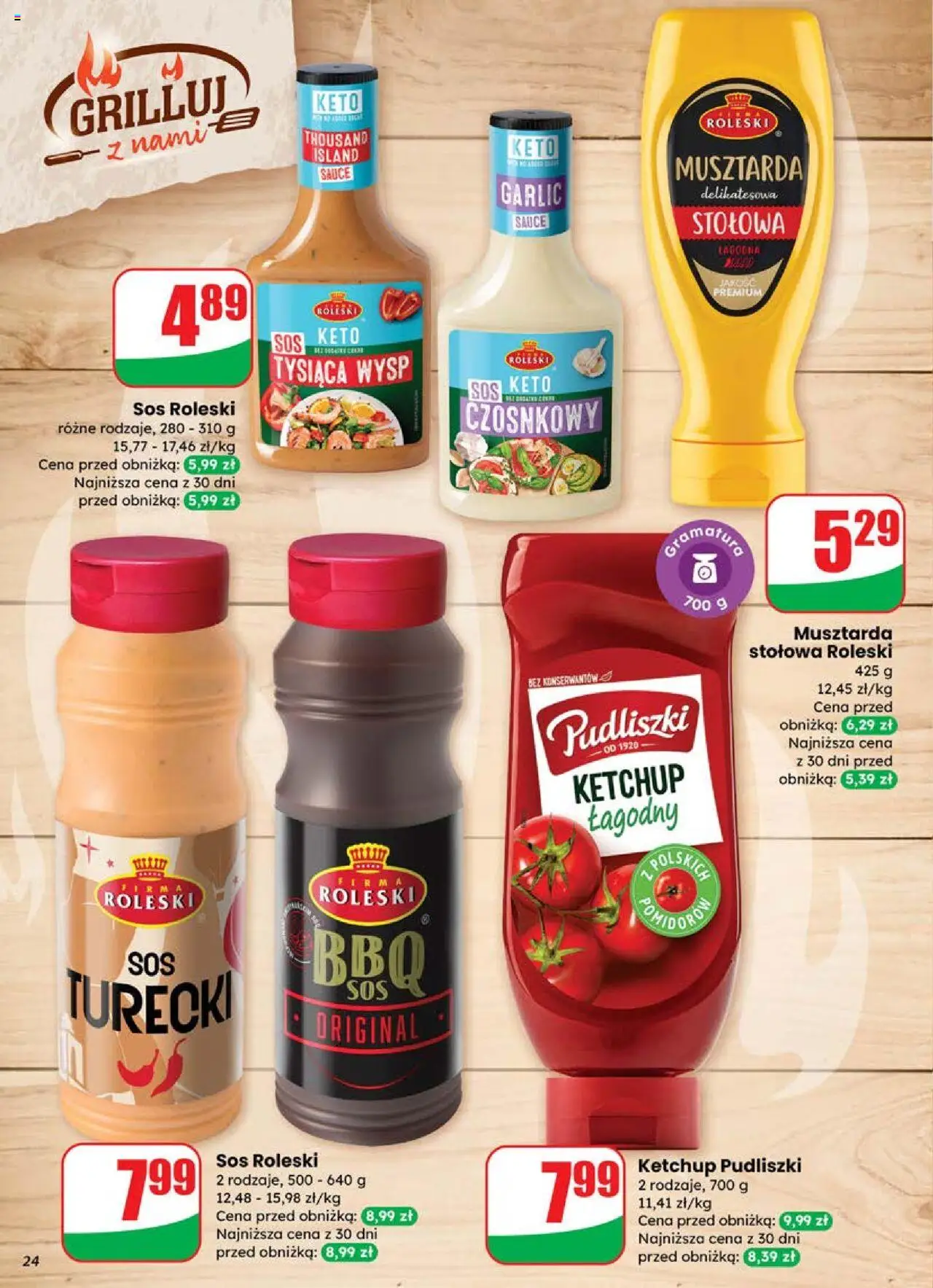 Dino Gazetka od 18.06.2025 | Strona: 24 | Produkty: Ketchup, Ketchup pudliszki, Musztarda, Sos
