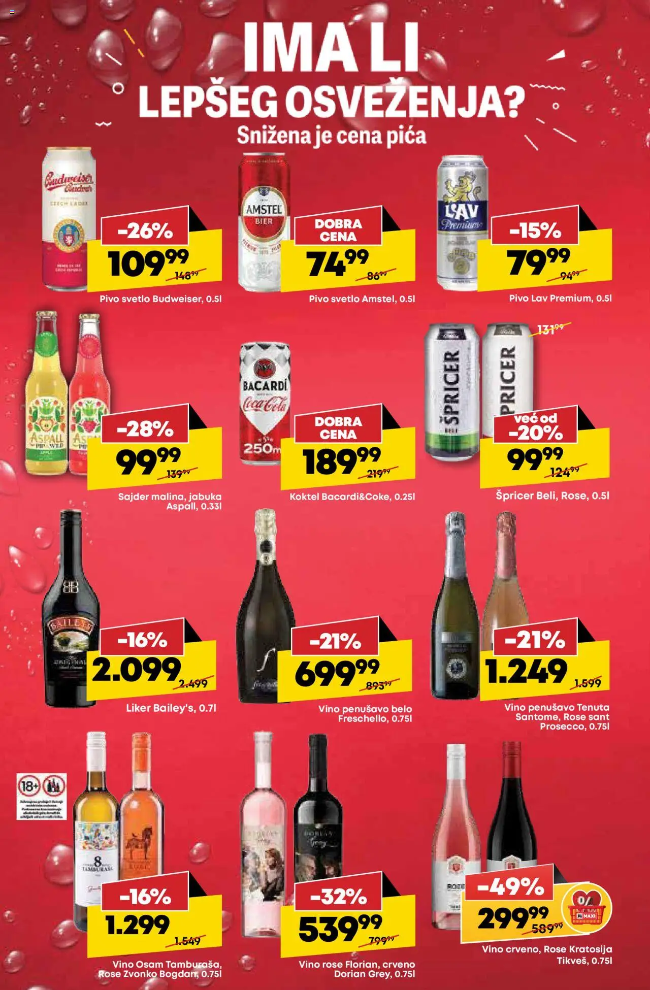 Maxi katalog - važi od 31.07.2025 | Strana: 10 | Proizvode: Liker, Amstel, Belo vino, Pivo