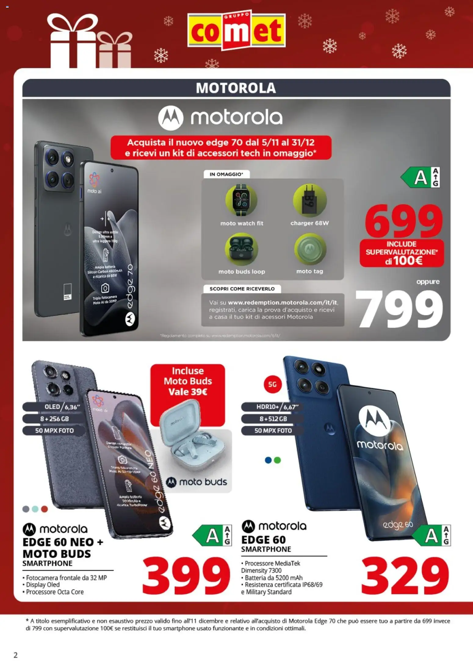 Volantino Comet del 19.12.2025 | Pagina: 2 | Prodotti: Smartphone, Fotocamera, Batteria
