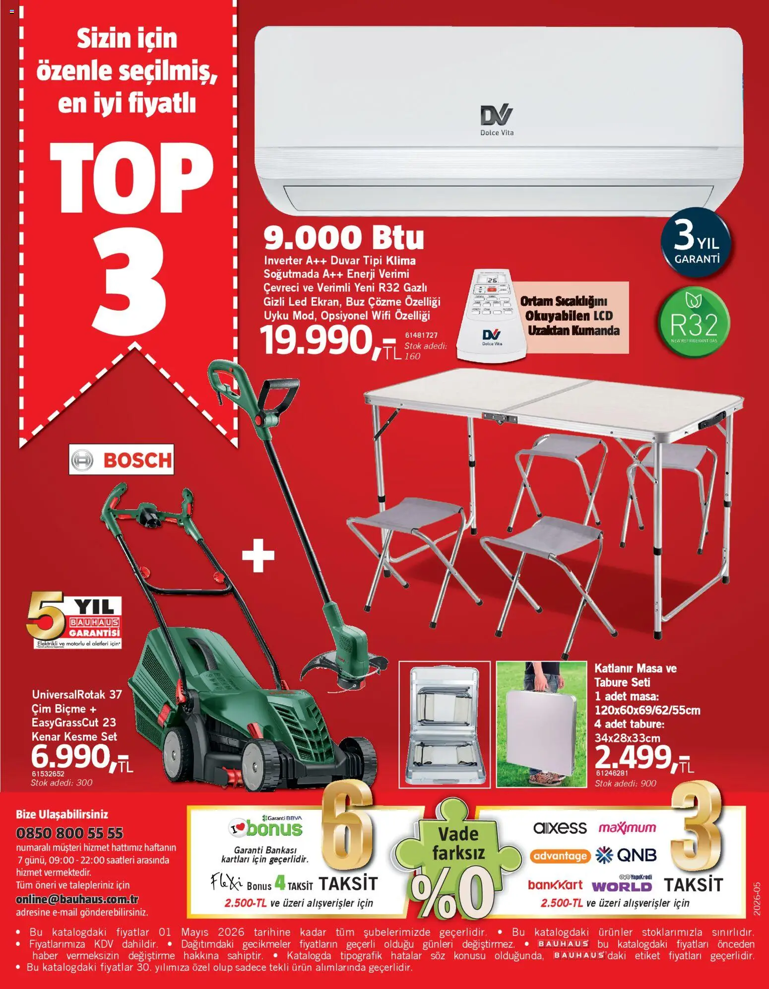 Bauhaus Katalog - 18.04.2026 tarihinden itibaren geçerlidir | Sayfa: 16 | Ürünler: Masa, Klima