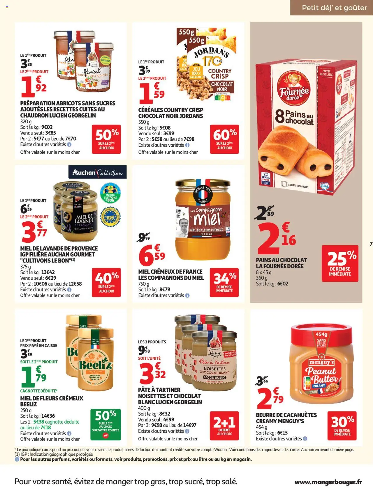 {H1} | Page: 7 | Produits: Lavande, Pâte à tartiner, Abricots, Chocolat