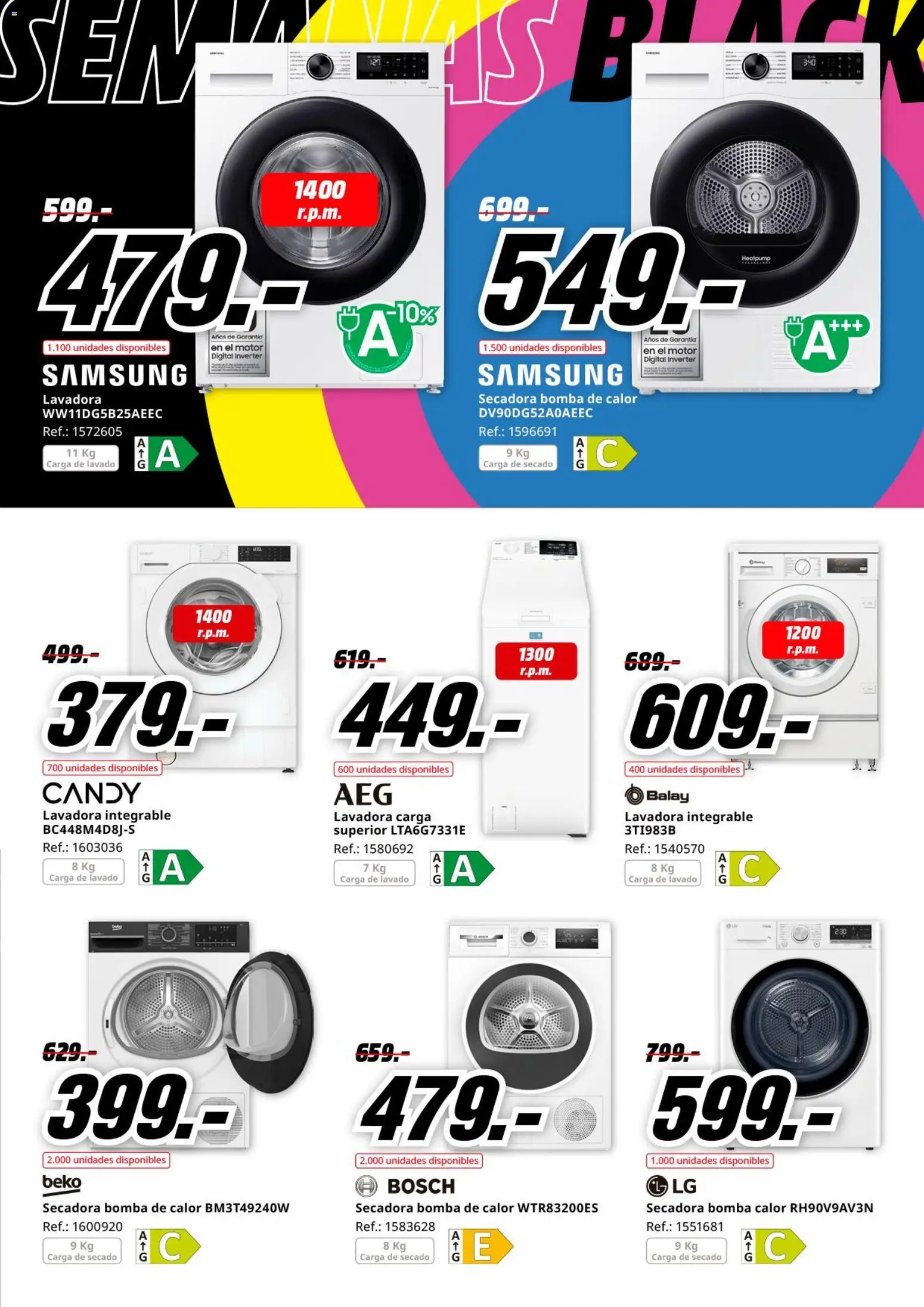 Media Markt Black Friday │ válido desde el 12.11.2025 | Página: 25 | Productos: Lavadora, Secadora