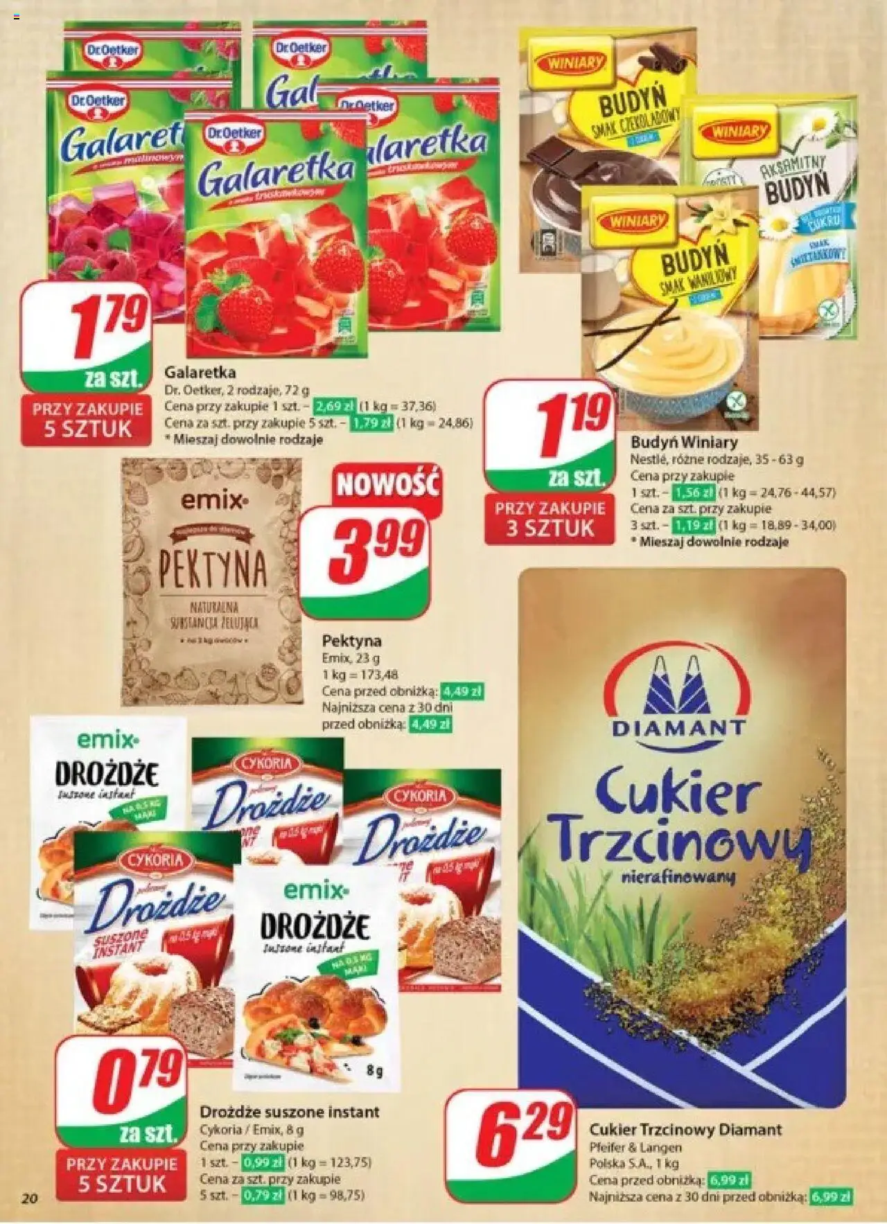 Dino Gazetka od 28.05.2025 | Strona: 20 | Produkty: Galaretka, Cukier trzcinowy, Cukier