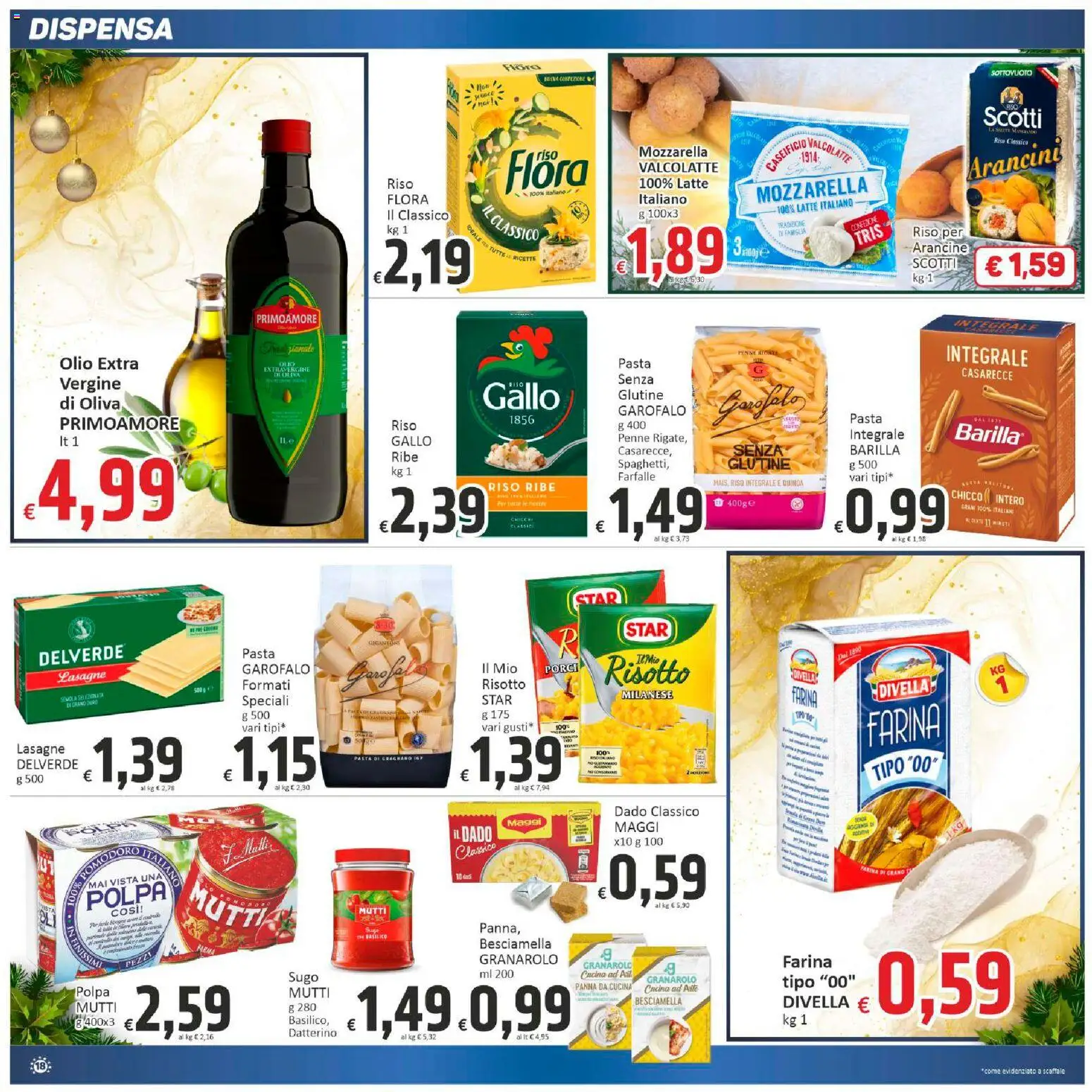 Volantino Paghi Poco del 05.12.2025 | Pagina: 18 | Prodotti: Mozzarella, Olio, Besciamella, Sugo