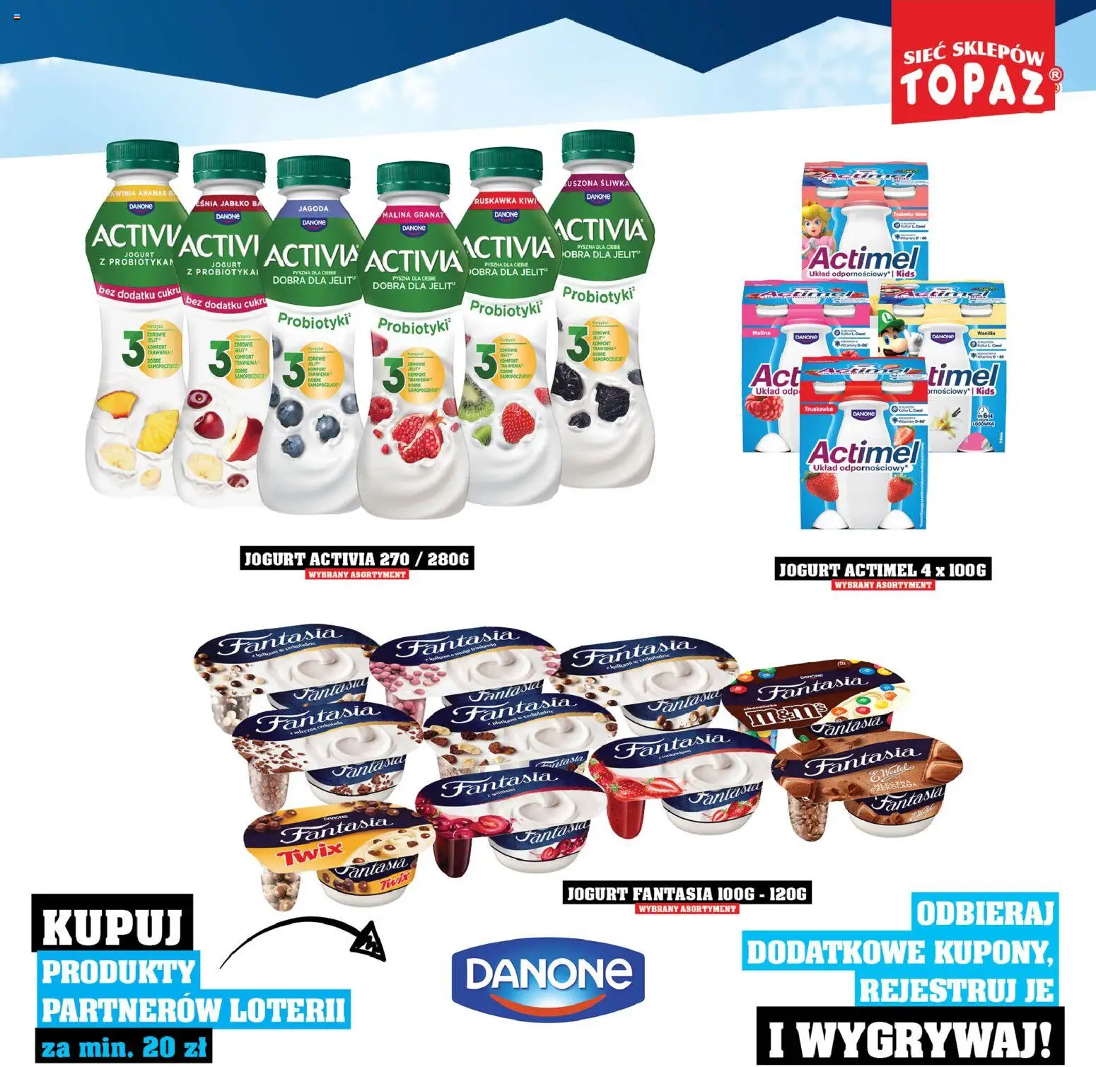 Topaz Gazetka - Katalog Produktów Objętych Loterią od 01.12.2025 | Strona: 21 | Produkty: Malina, Lodówka, Jogurt, Ananas