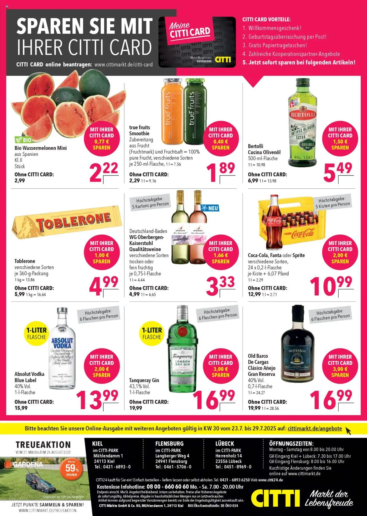 CITTI Markt Prospekt 	 - gültig ab dem 23.07.2025 | Seite: 18 | Produkte: Coca cola, Olivenol, Vodka, Fruchtsaft