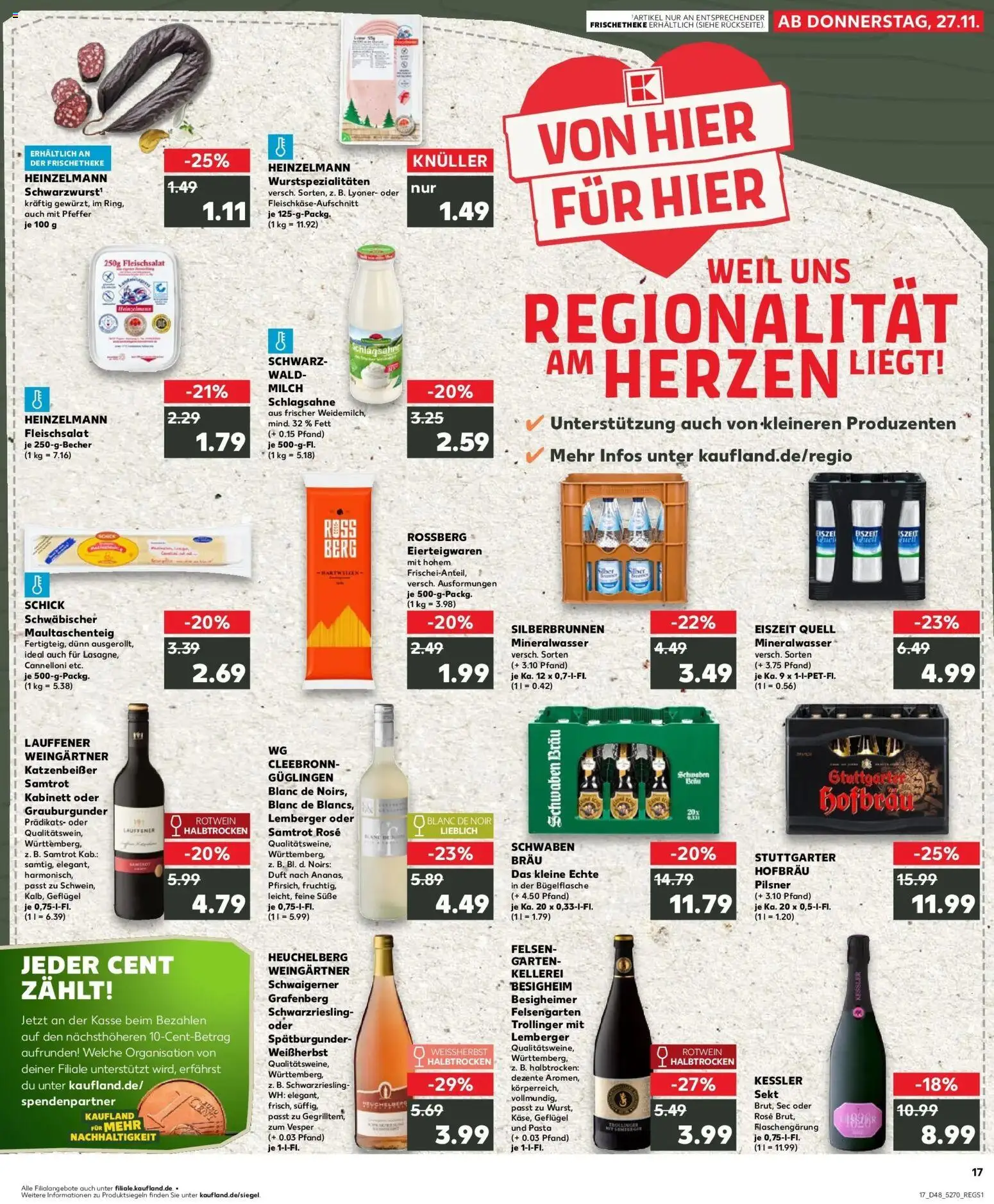 Kaufland prospekt Pfullingen	 – gültig ab 30.11.2025 | Seite: 17 | Produkte: Rotwein, Duft, Pfeffer, Pasta