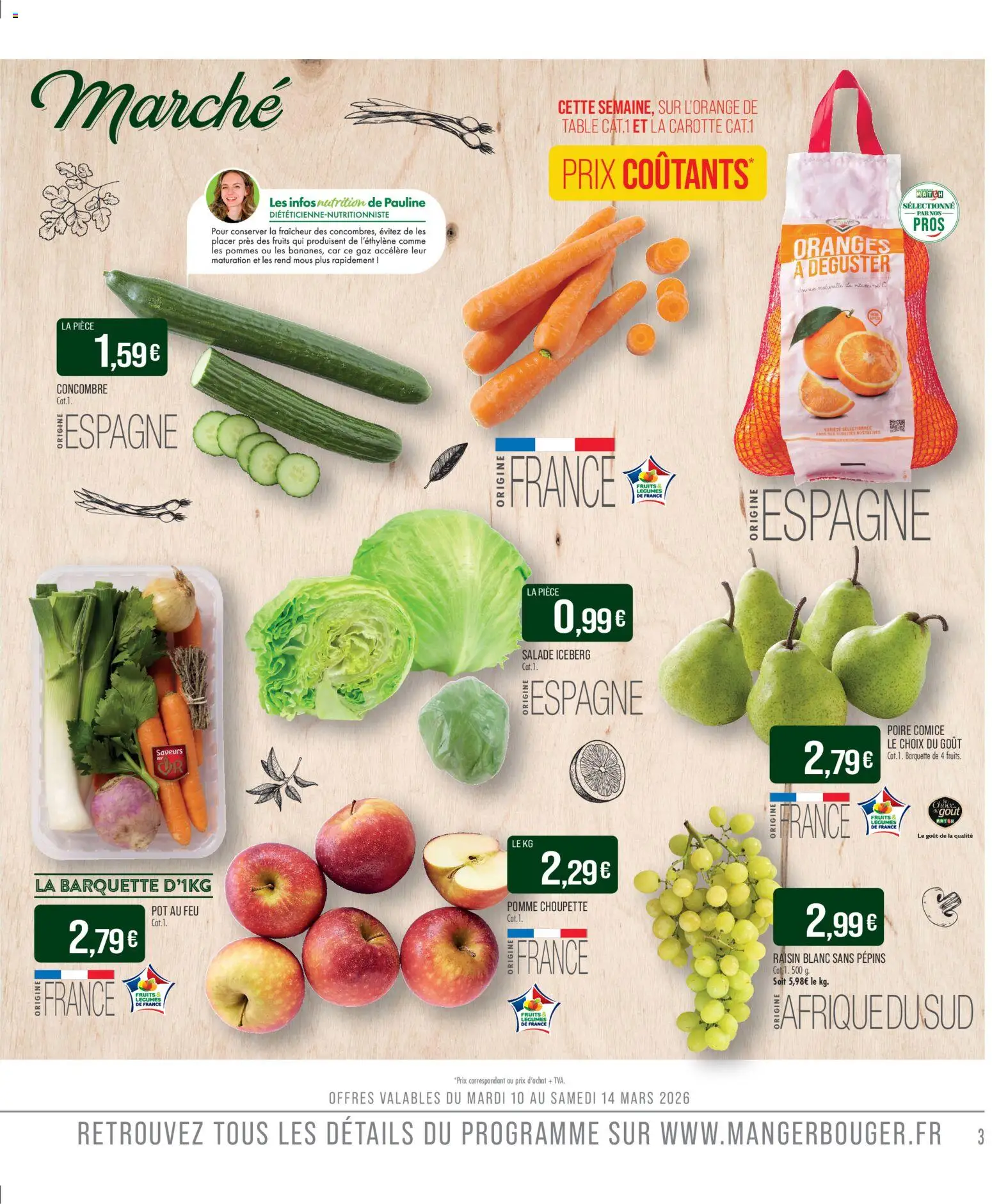 {H1} | Page: 5 | Produits: Salade, Poire, Pomme, Pommes