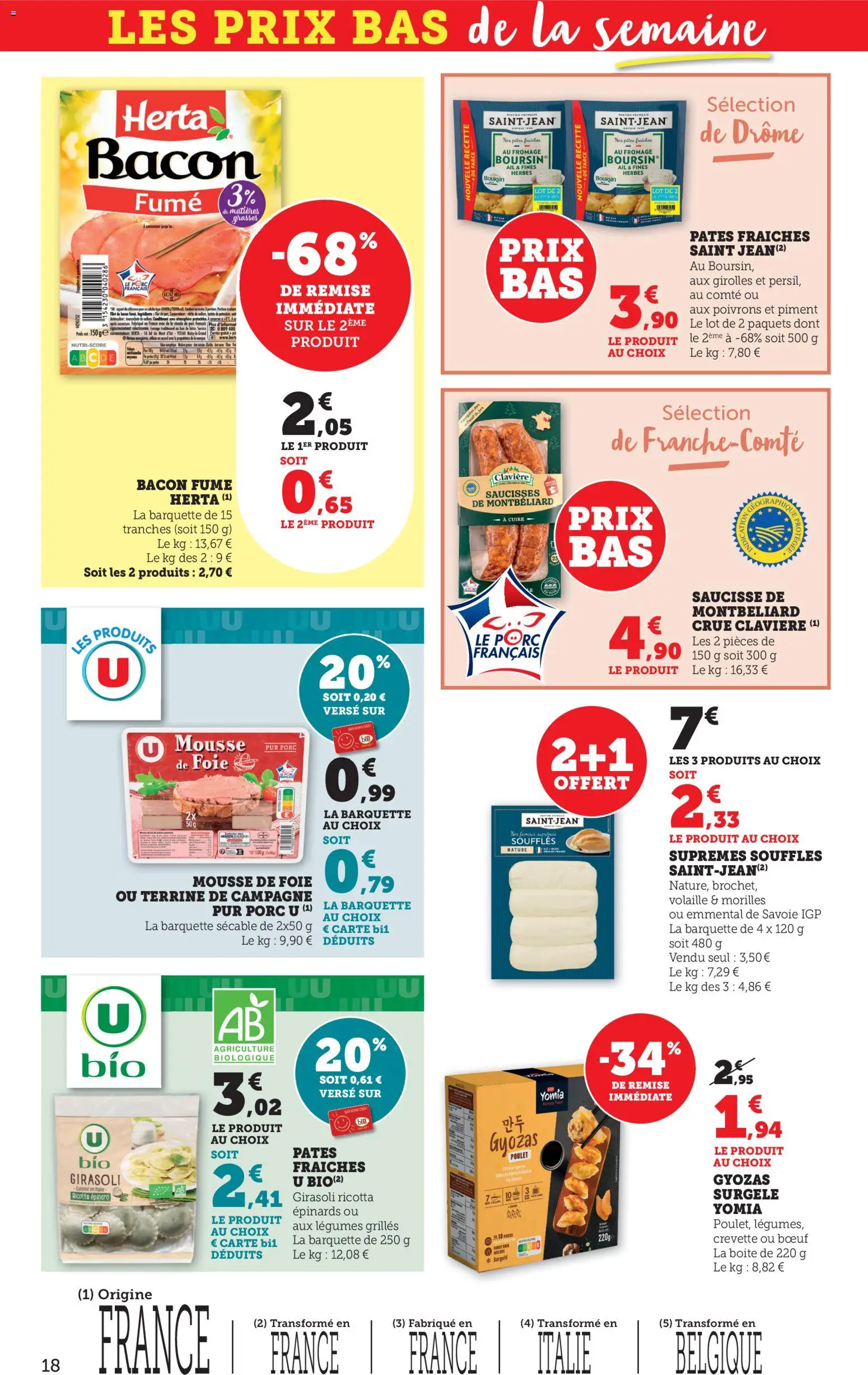 {H1} | Page: 18 | Produits: Epinard, Emmental, Porc, Ricotta