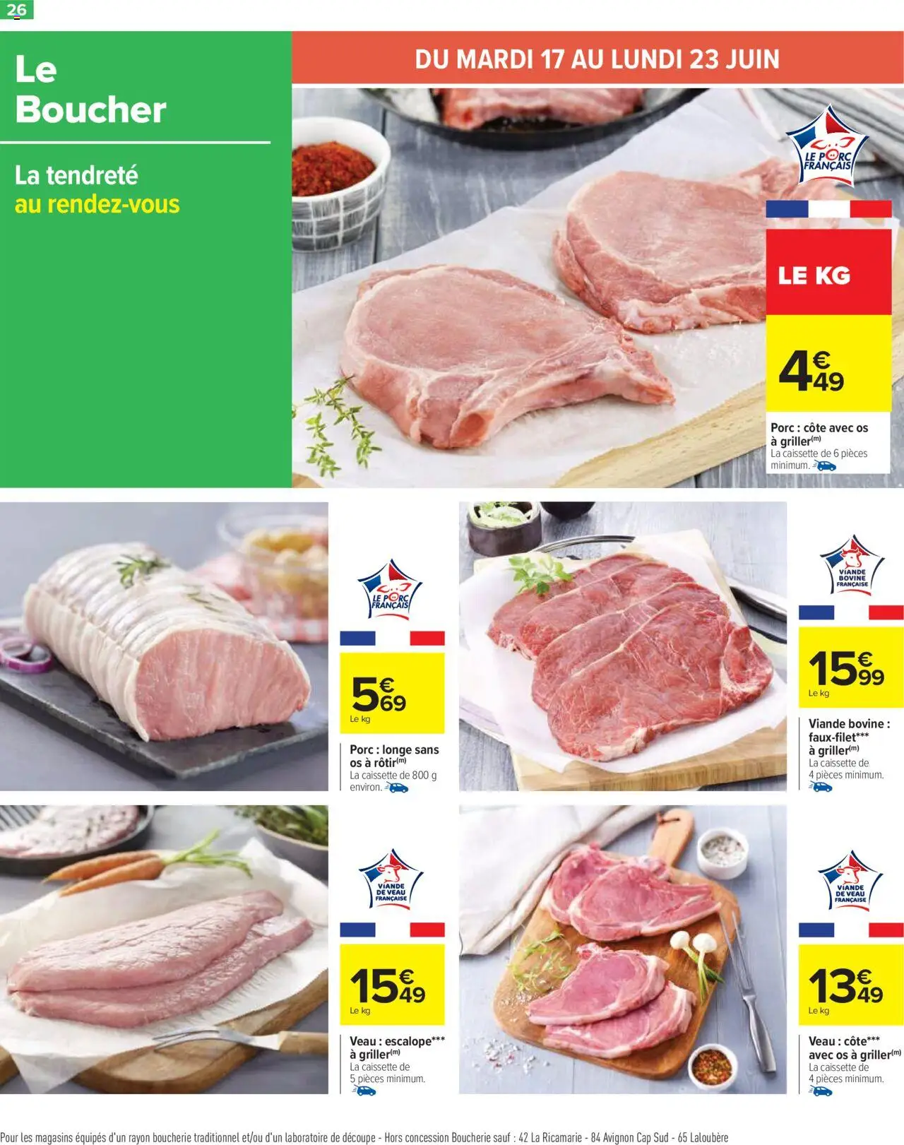  | Page: 28 | Produits: Viande, Ribs, Porc, Viande bovine