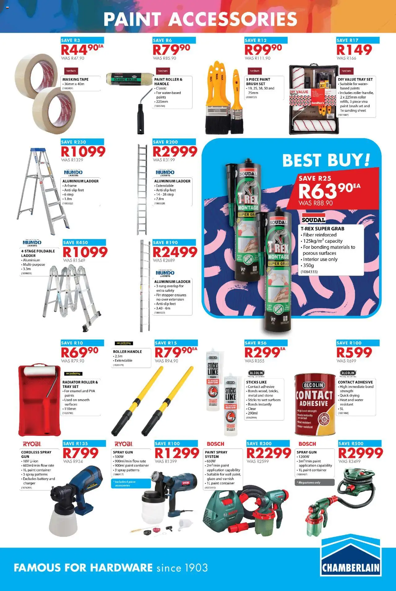 New Chamberlain catalogue – valid from 24.09.2025 | Page: 10 | Products: Tray, Paint, Brush, Water